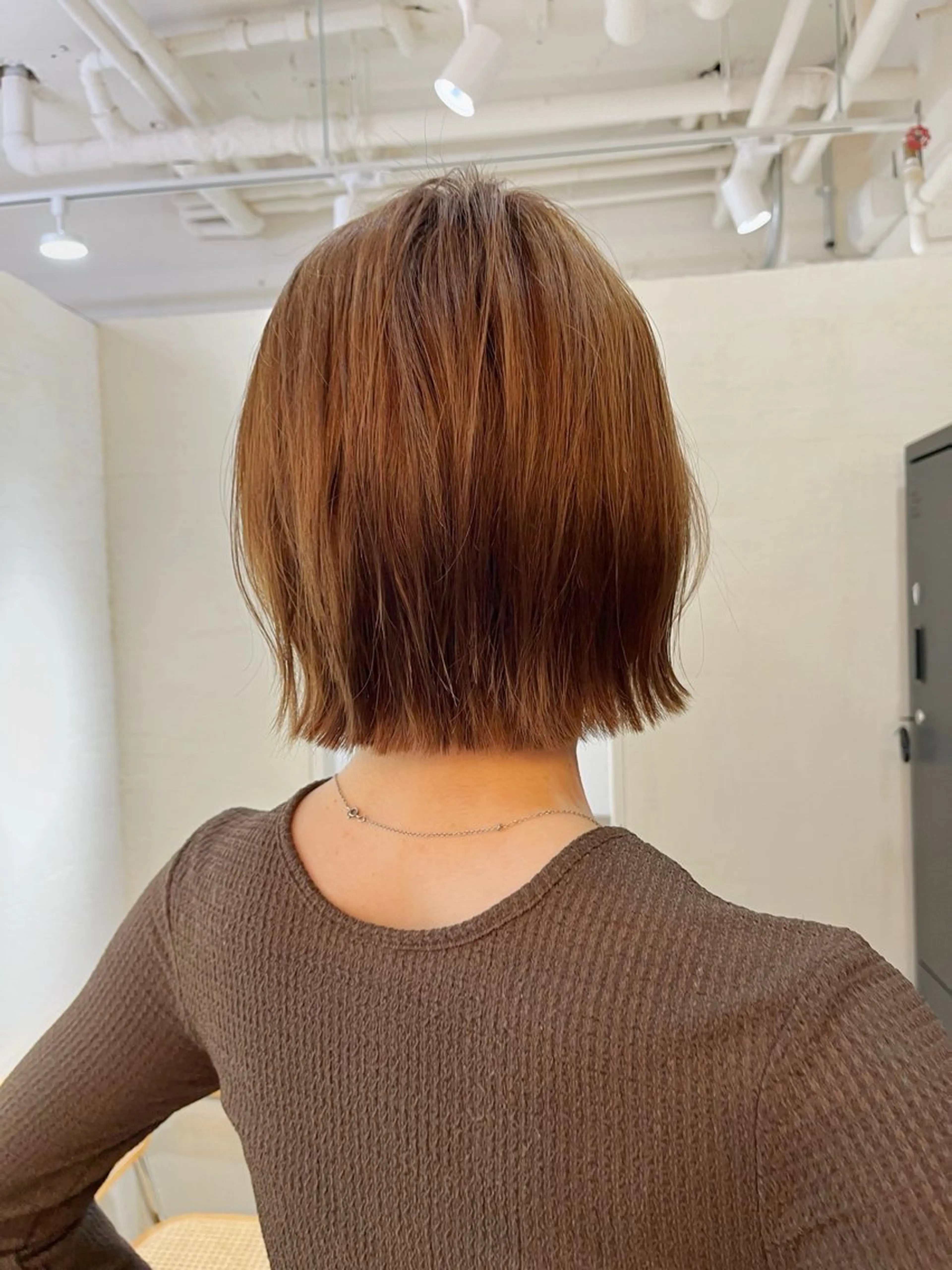 ショート ボブレイヤー ボブ レイヤーカット 加藤好/ボブ /レイヤー/暖色🧡のヘアスタイル