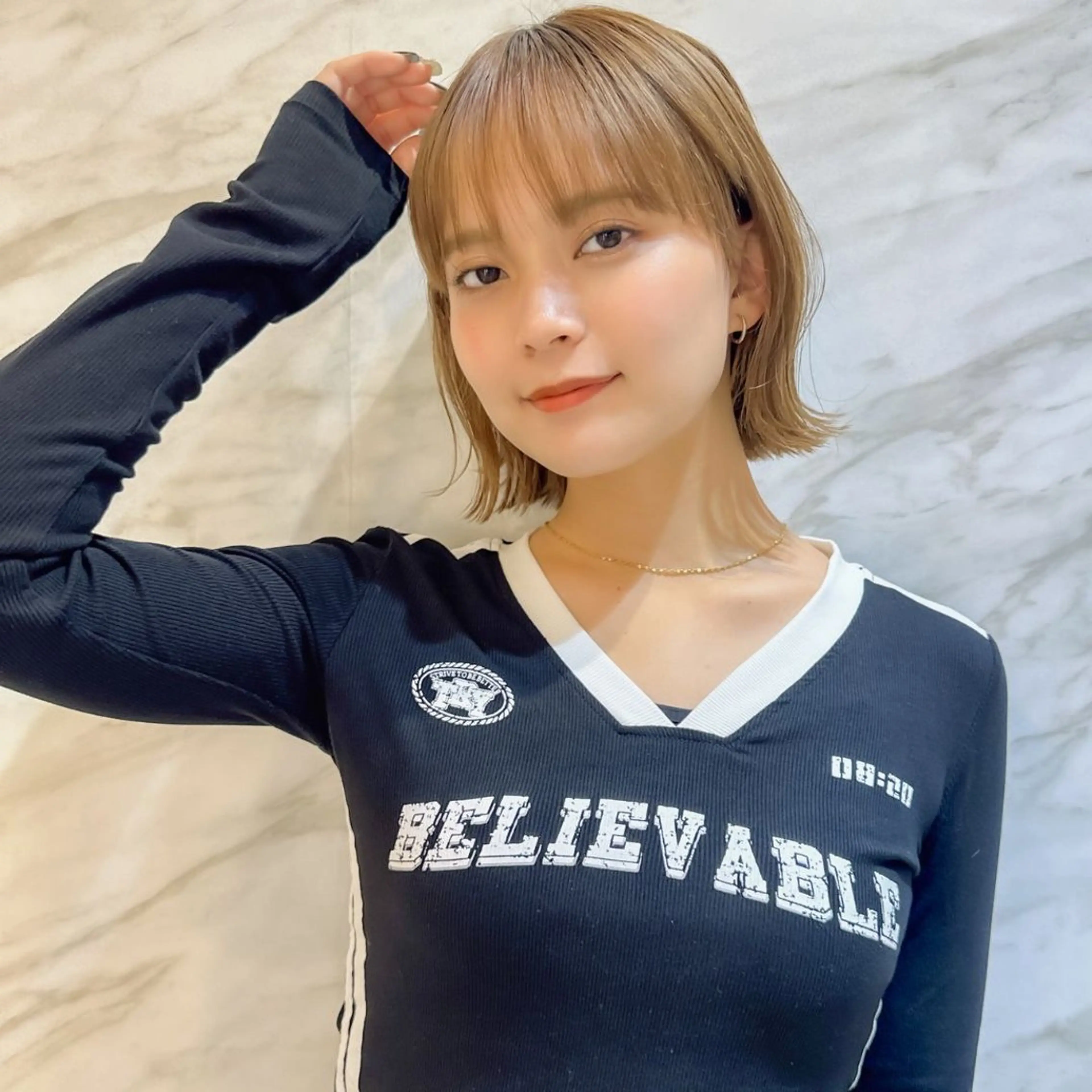 ショート レイヤー/韓国/ボブ 縮毛矯正/畠中ケントのヘアスタイル