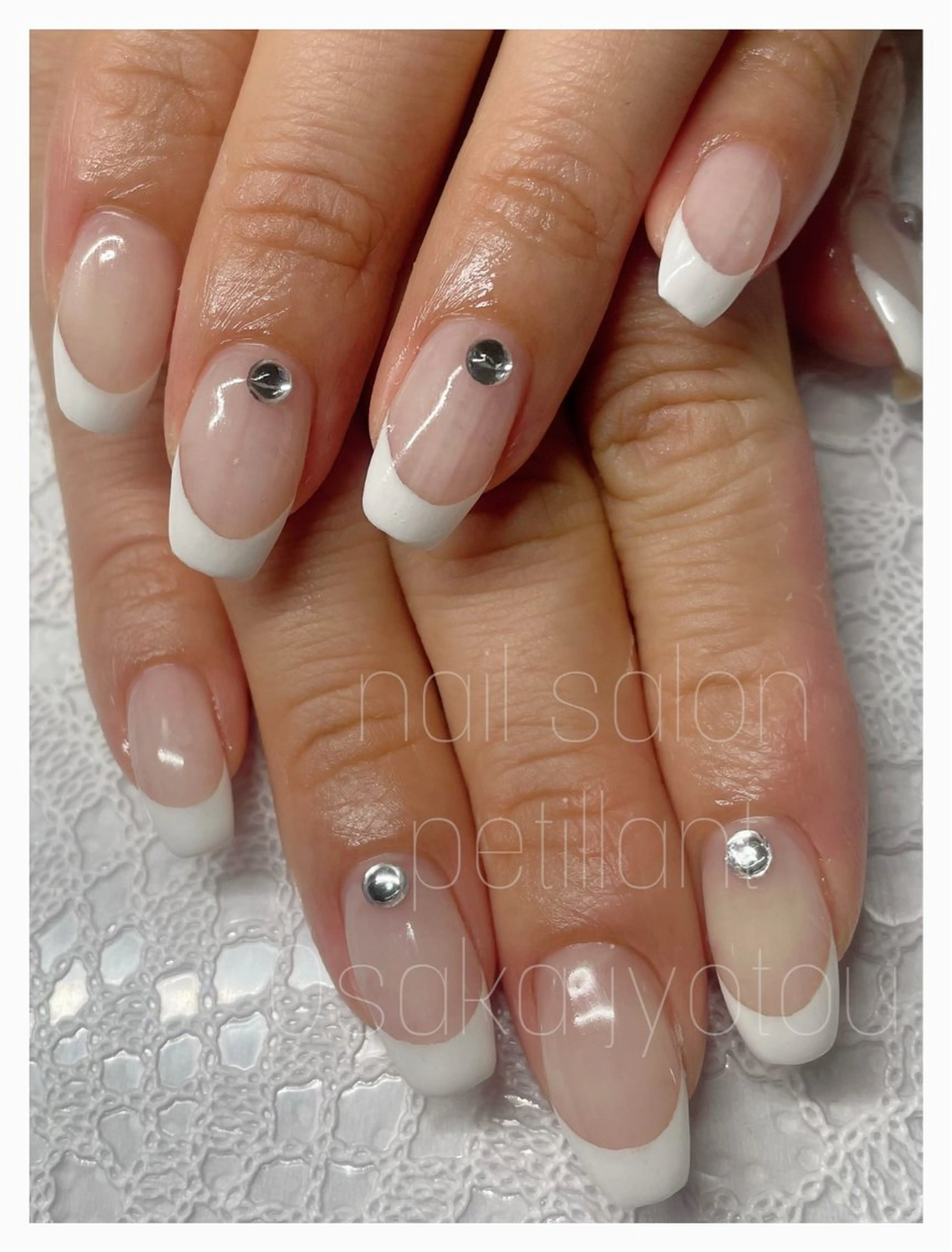 ネイル アートネイル フレンチネイル nail salon petillantのネイルデザイン
