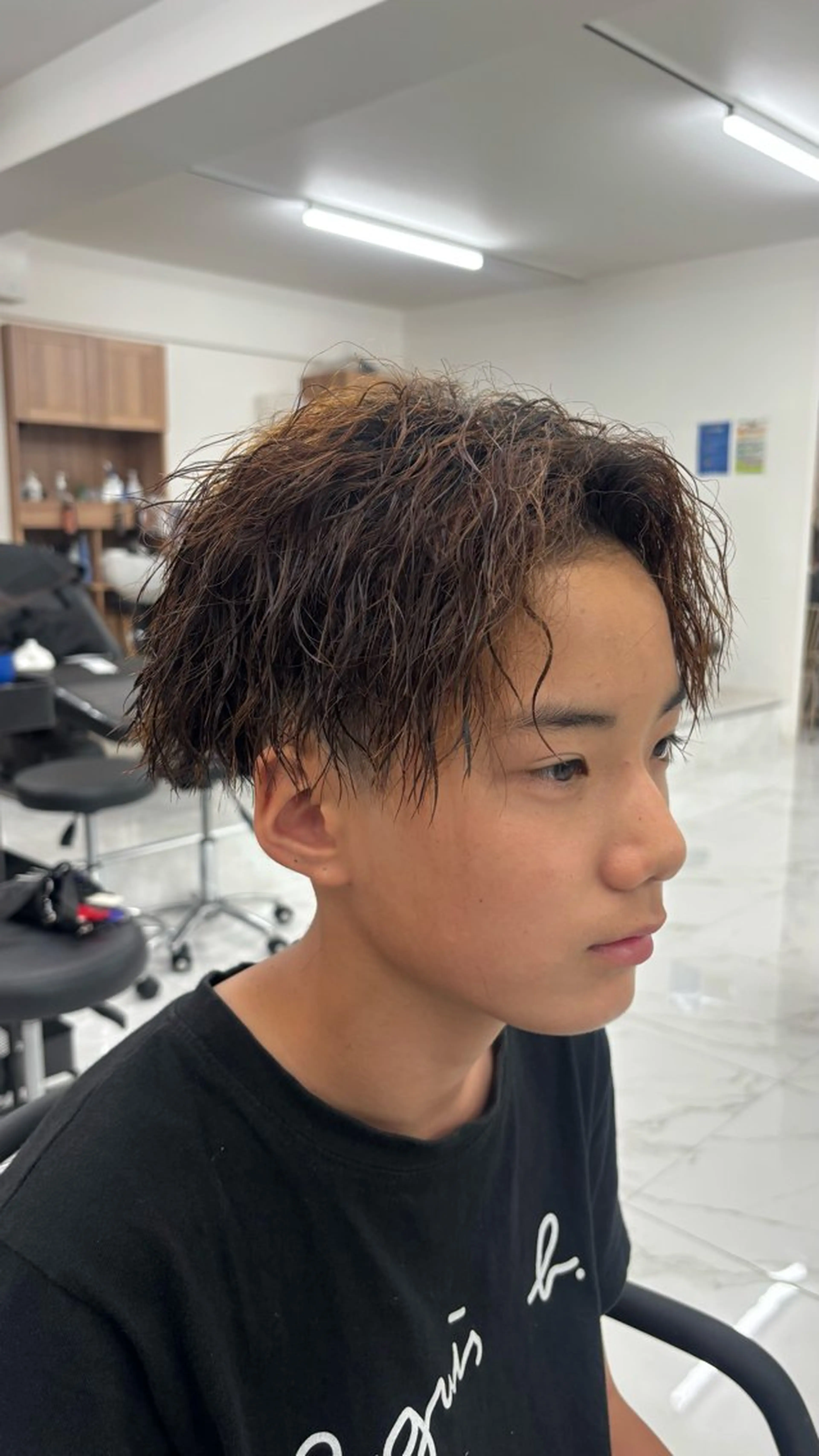 パーマ メンズ 京都駅メンズパーマ /ツイスパ/片山心音のヘアスタイル