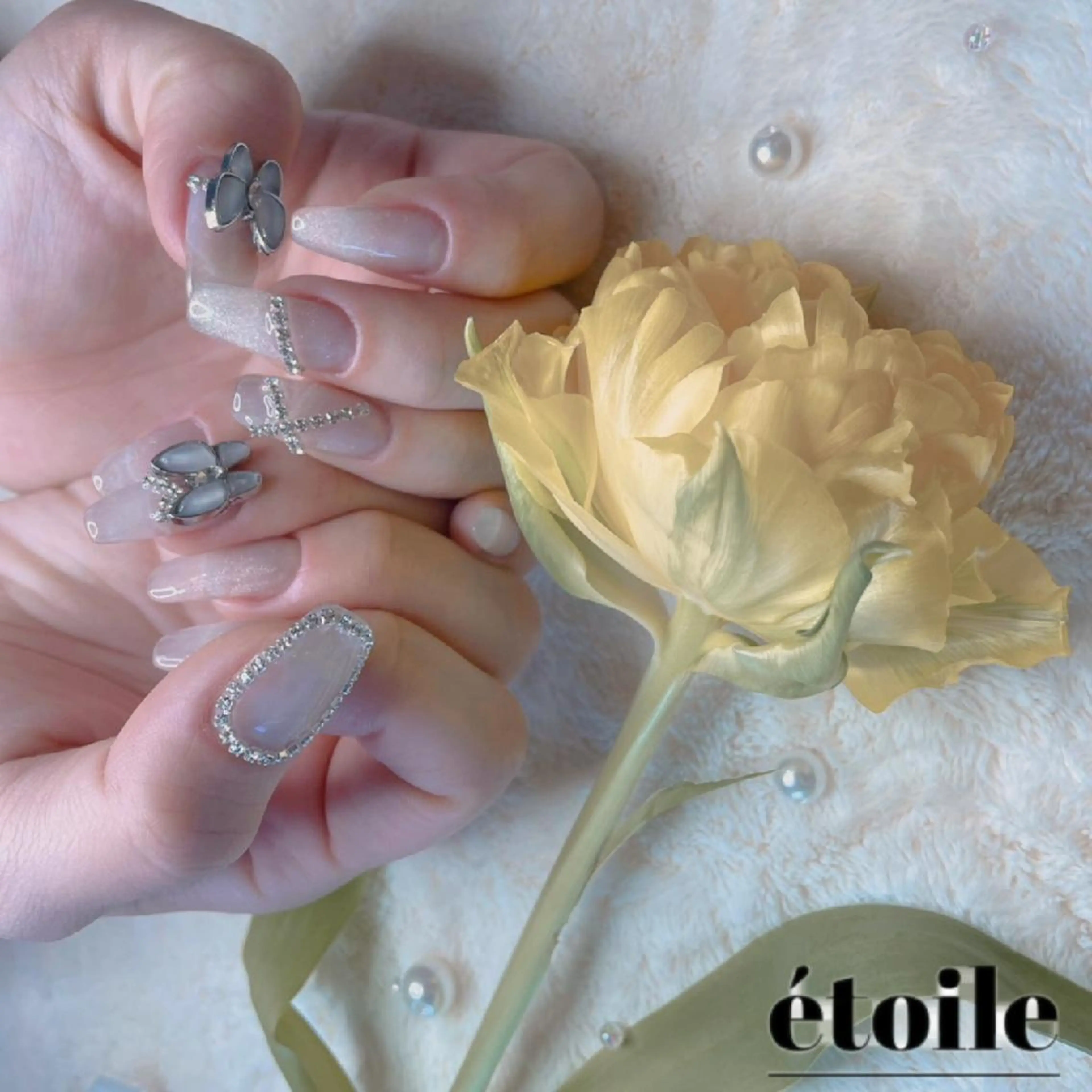 ネイル 韓国ネイル ブライダルネイル étoile(エトワール)所属・山田 可愛のネイルデザイン