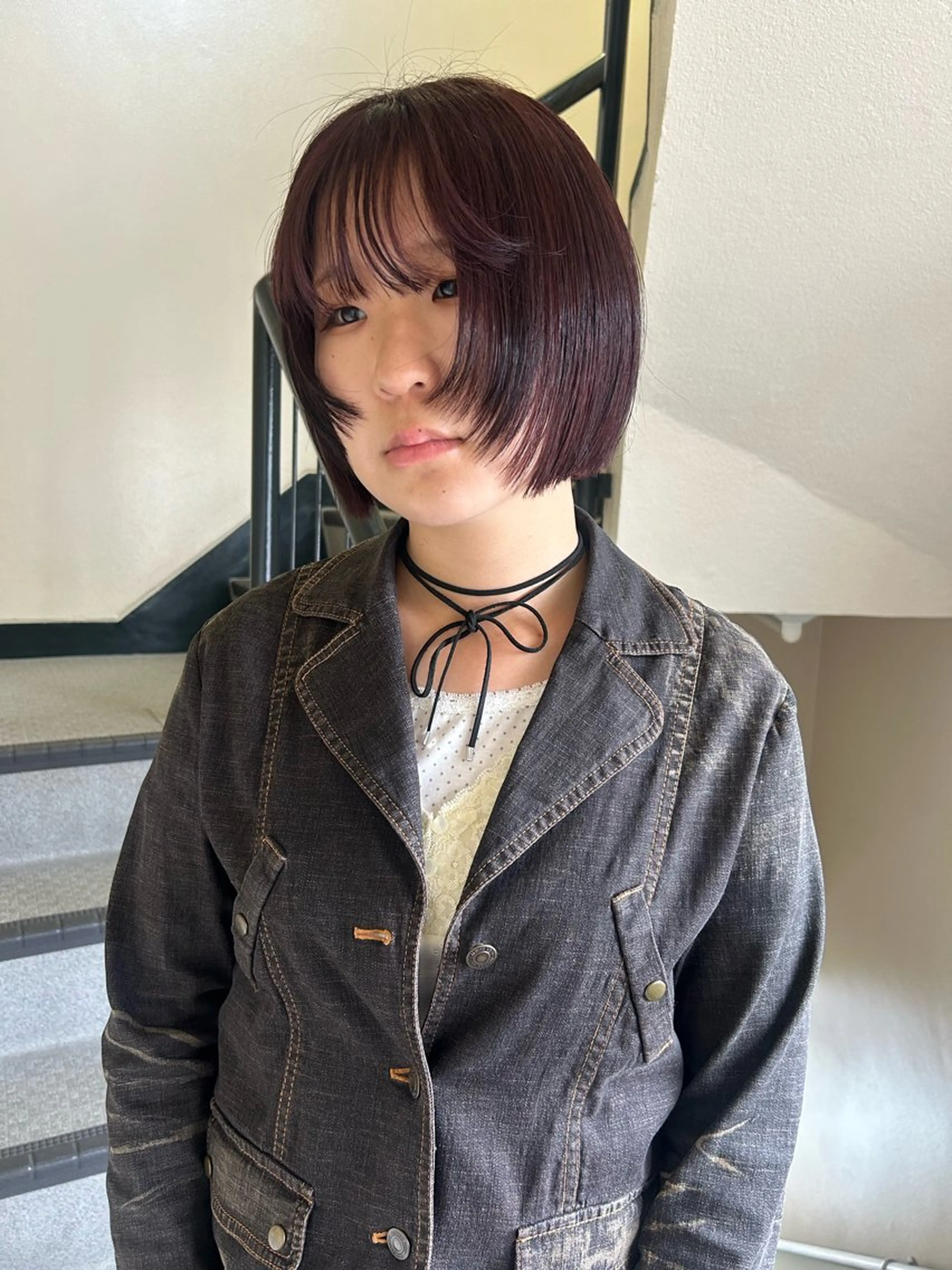 ショート カラー レッドカラー ヘアカラー トリートメント ☕️結【suii.】 ボブ/ヘアセット☕️のヘアスタイル