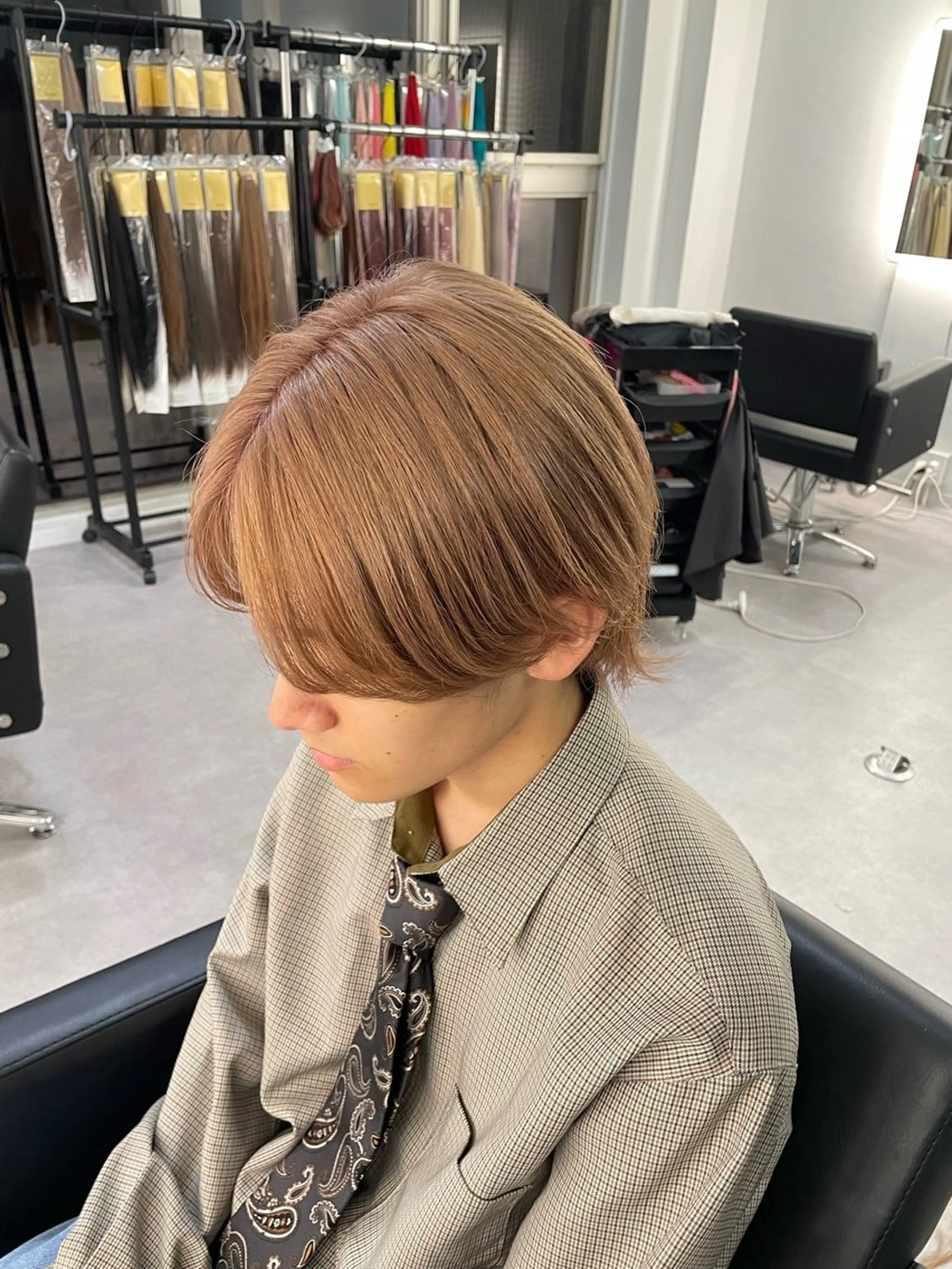 カラー メンズ メンズブリーチ ブリーチ ケアブリーチ Cielro/ダブル カラー/西田咲希のヘアスタイル