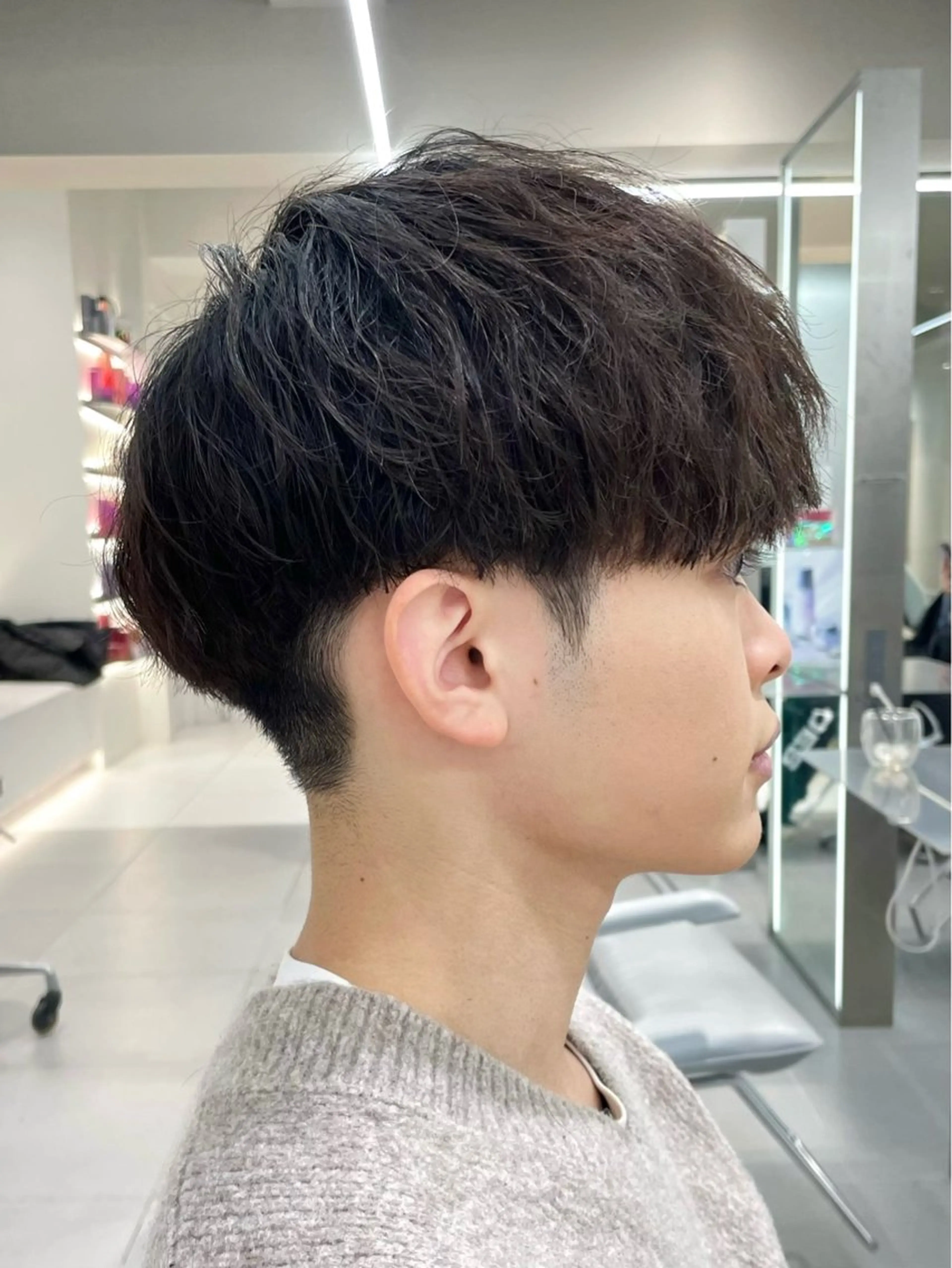 メンズ マッシュ カット センターパート/ マッシュ 小野 樹のヘアスタイル