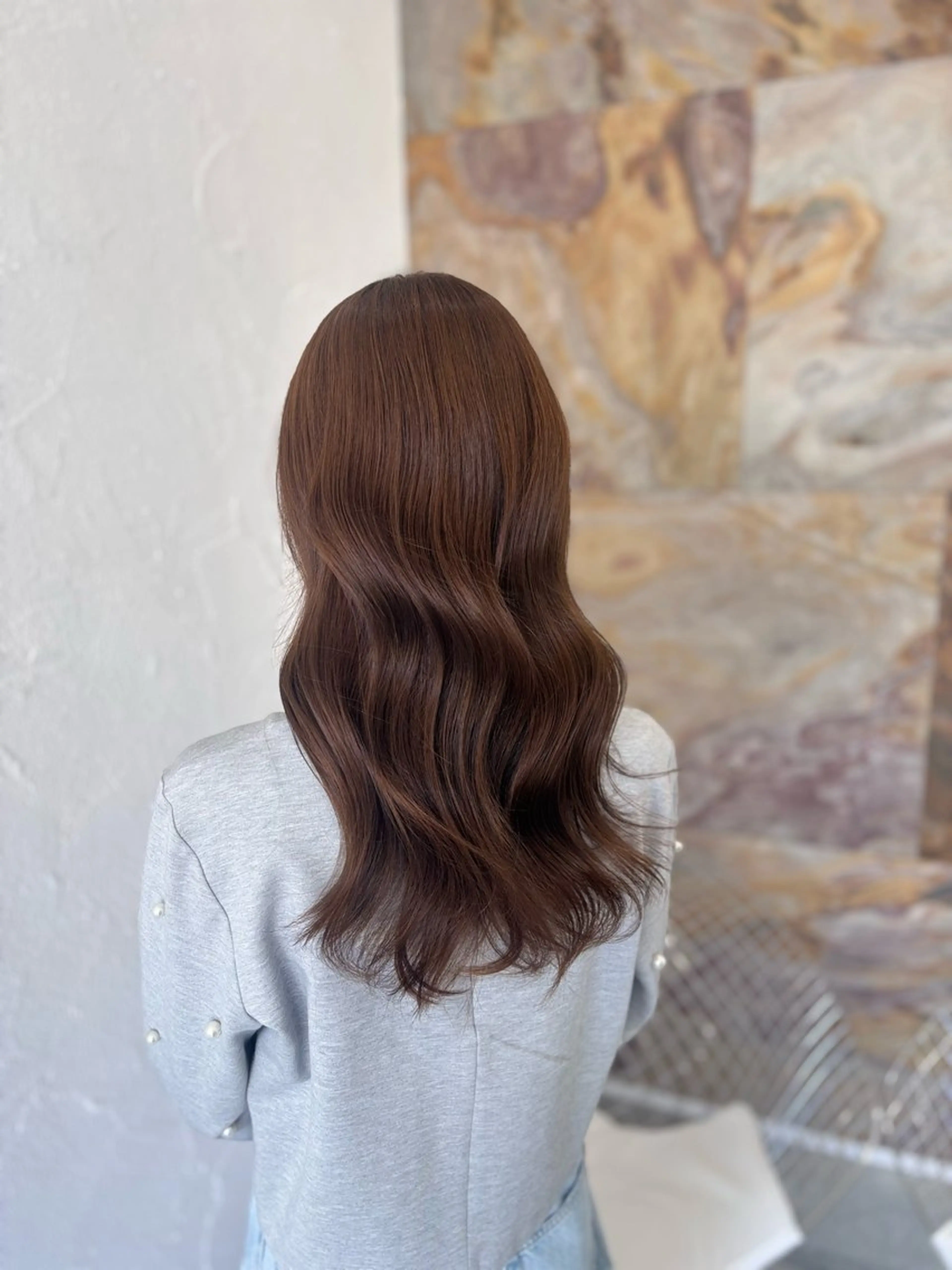 セミロング トリートメント ヘアカラー トリートメント 🎀ツヤ髪／韓国風／ niwミレ🪽のヘアスタイル