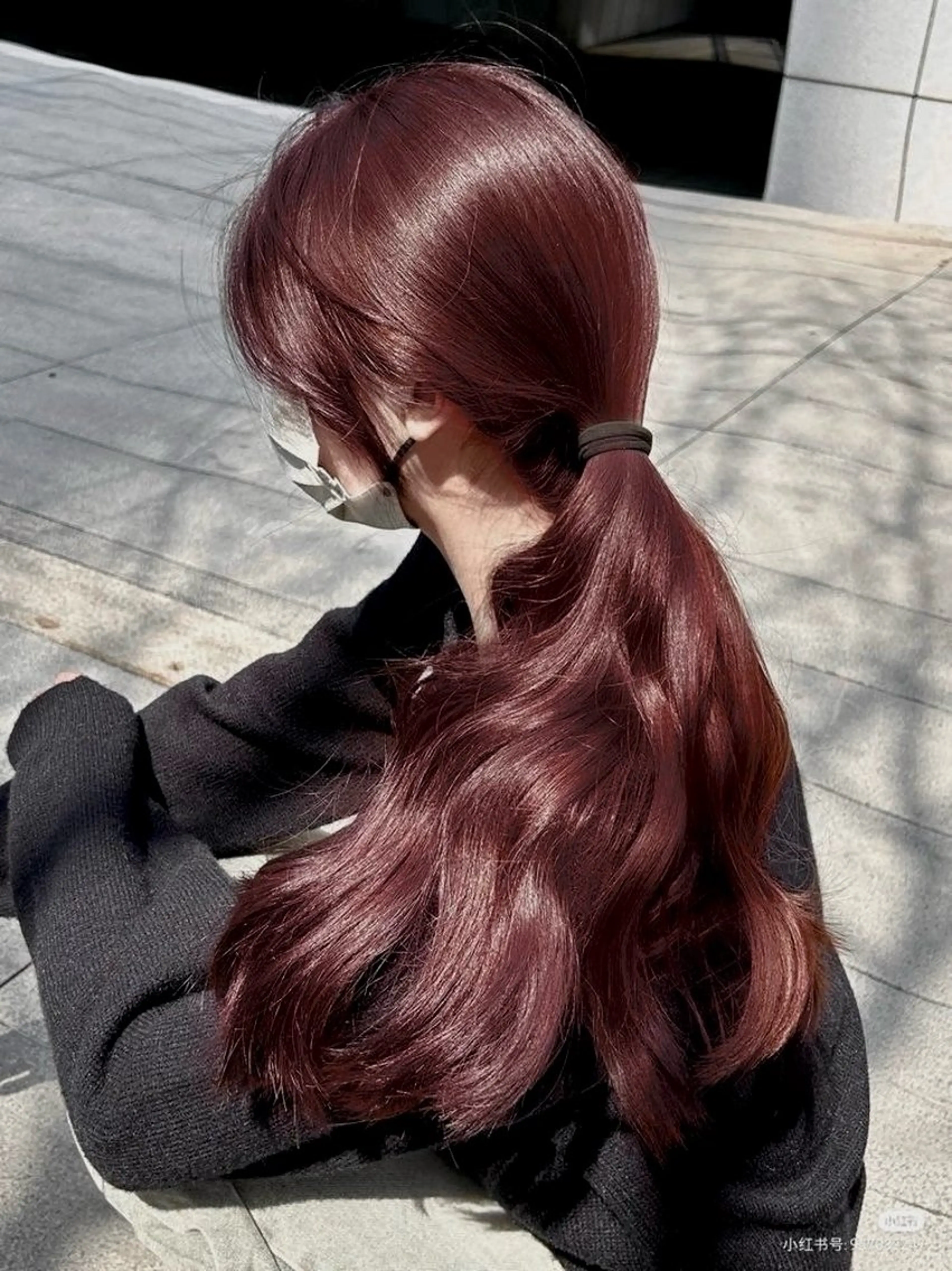 ロング カラー ヘアカラー トリートメント ヘッドスパ 艶モテ・韓国スタイル 🤍りんのヘアスタイル