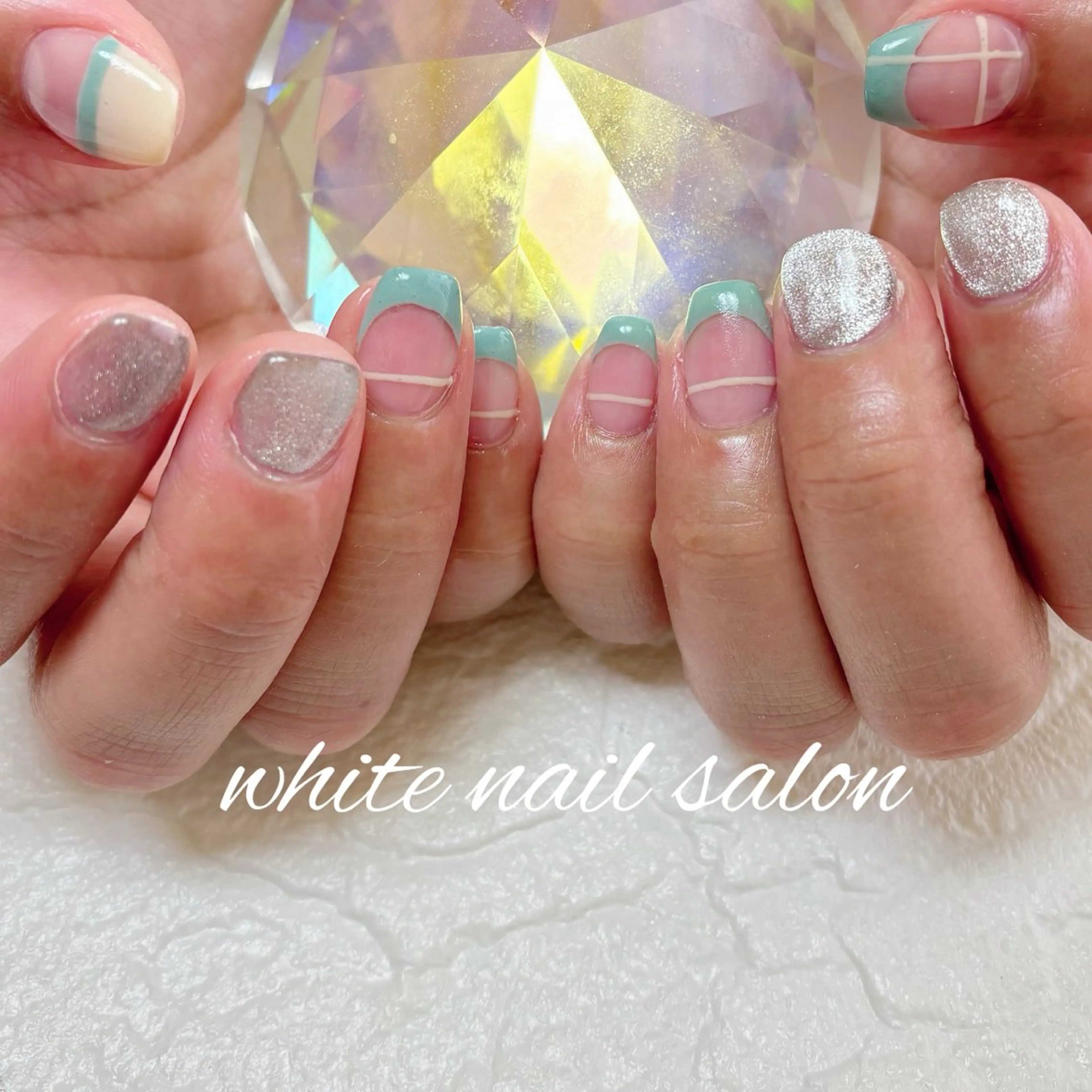 ネイル フットネイル 持ち込み ハンドネイル white nail salonのネイルデザイン