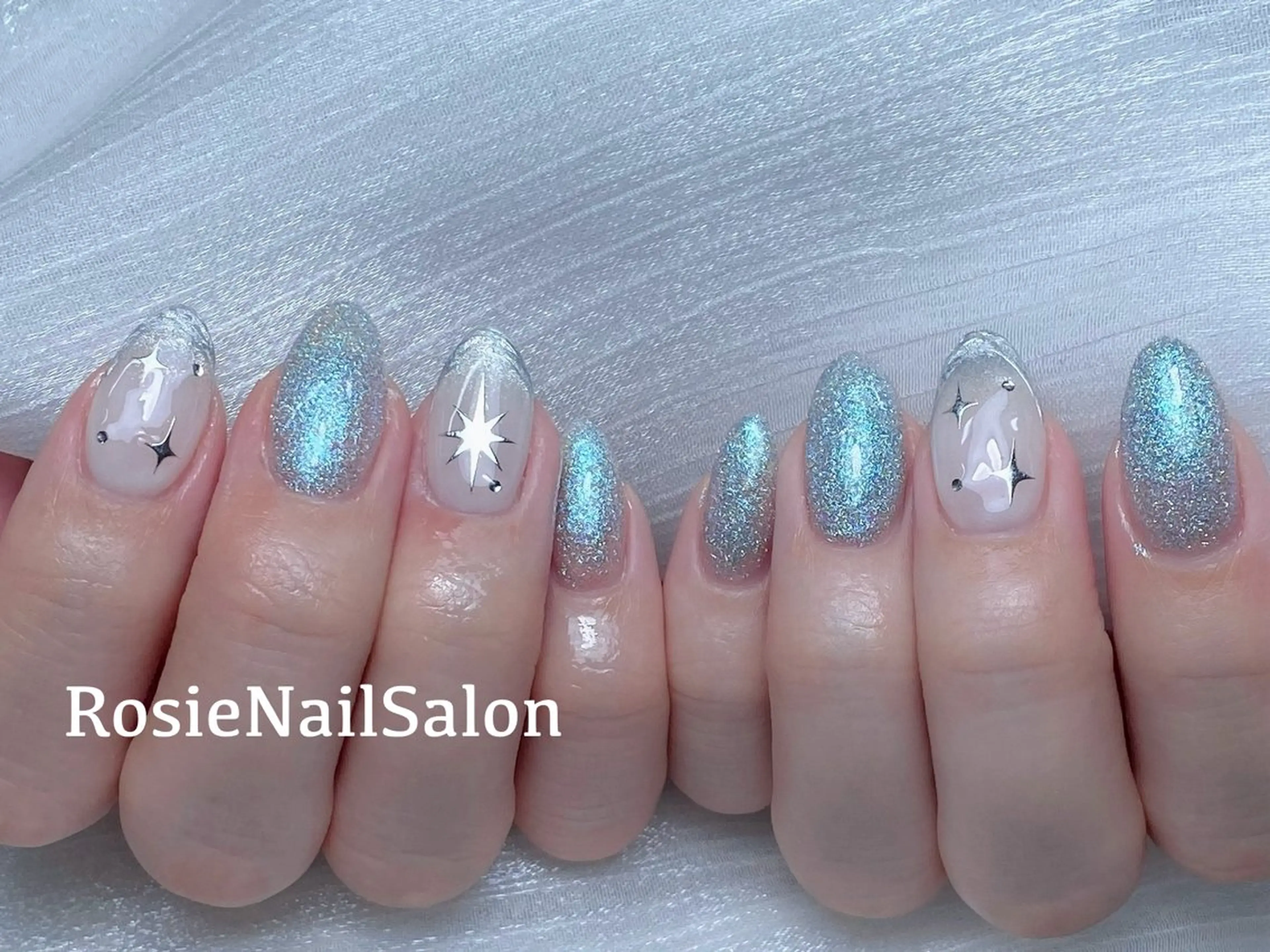 ショート カラー ハンドネイル Rosie Nail サロン南越谷のネイルデザイン