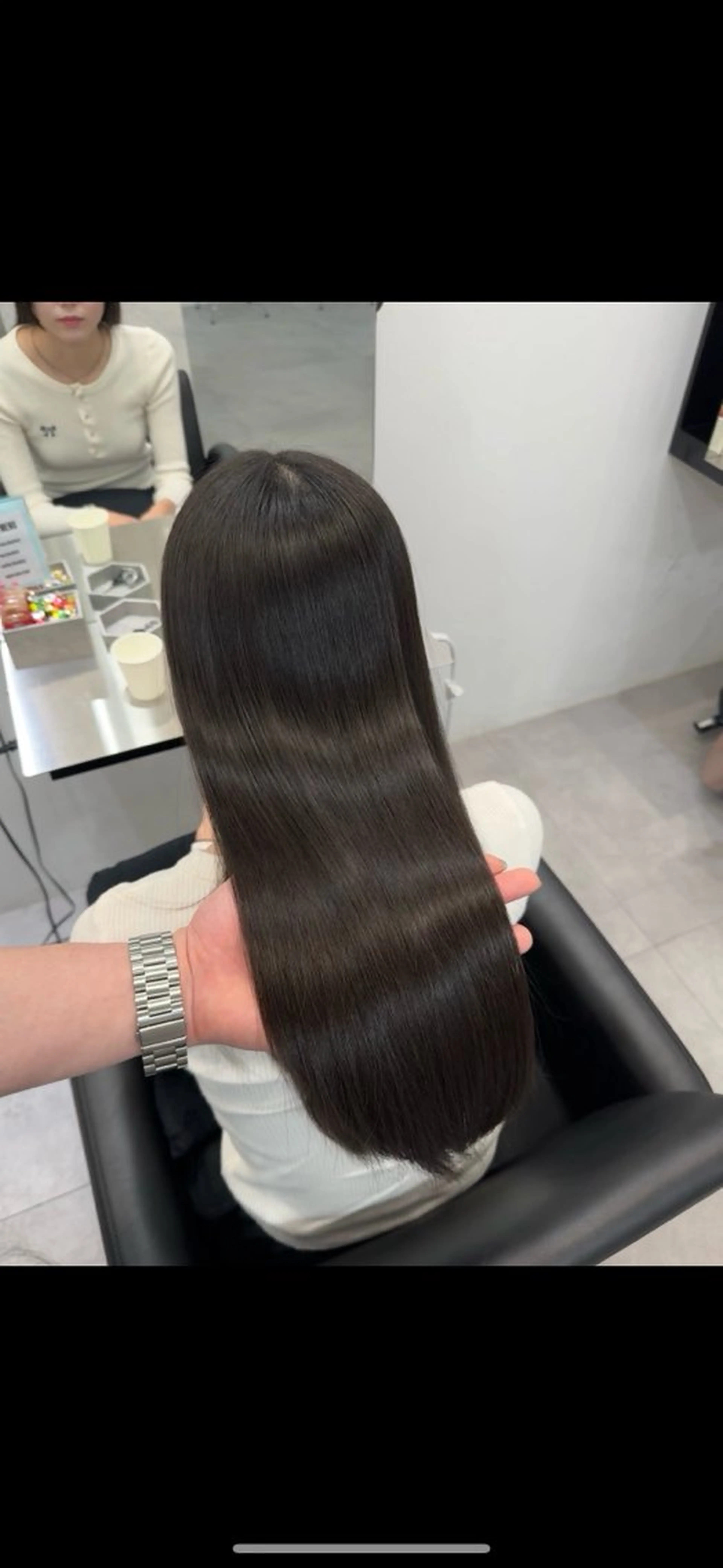 ロング ケアカラー 髪質改善 縮毛矯正 トリートメント 酸性ストレート 髪質改善×縮毛矯正 Core 片山健太のヘアスタイル