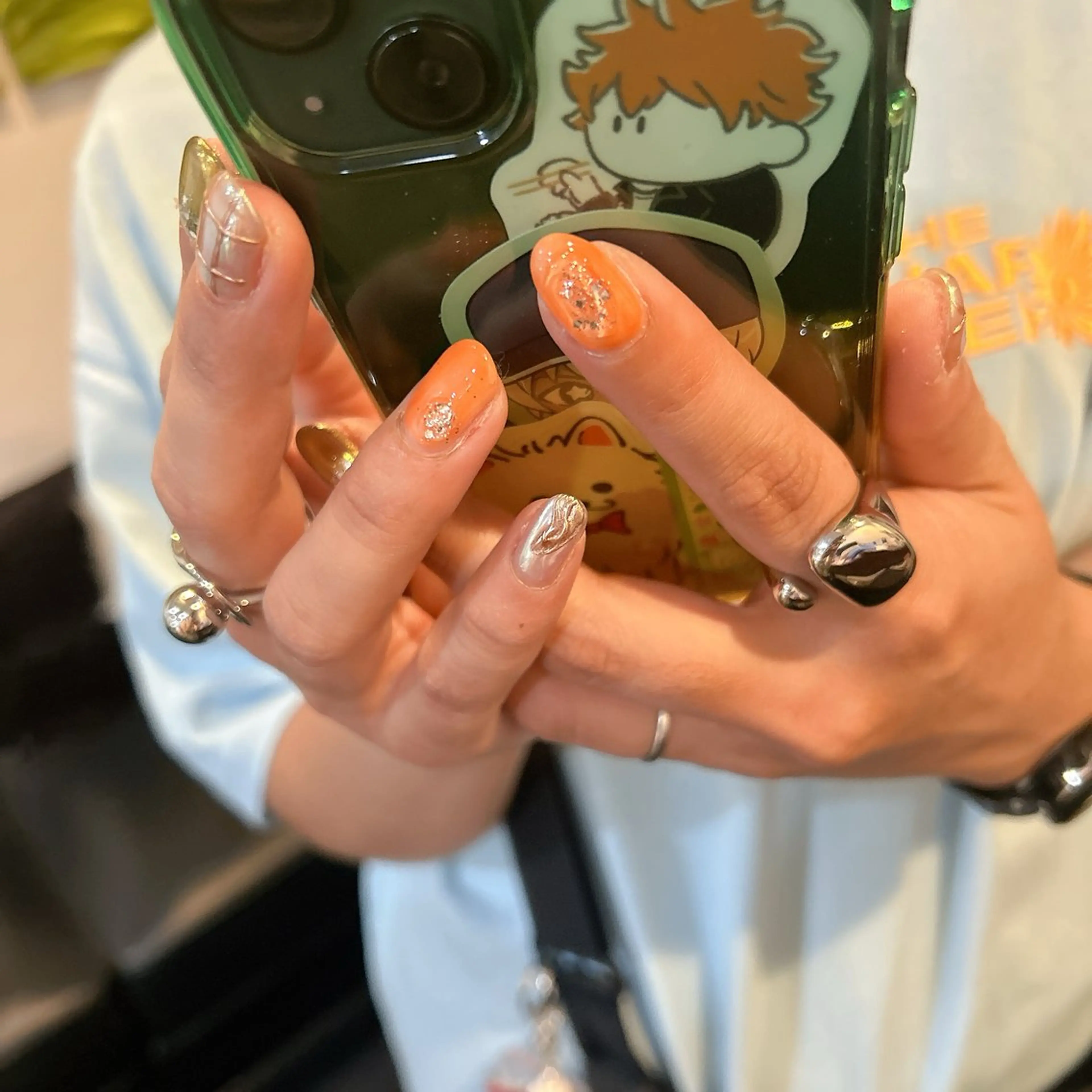 チップ長さ出しメニュー:ブライダル/イベント/お任せデザイン　オフ込み　ハンドの写真