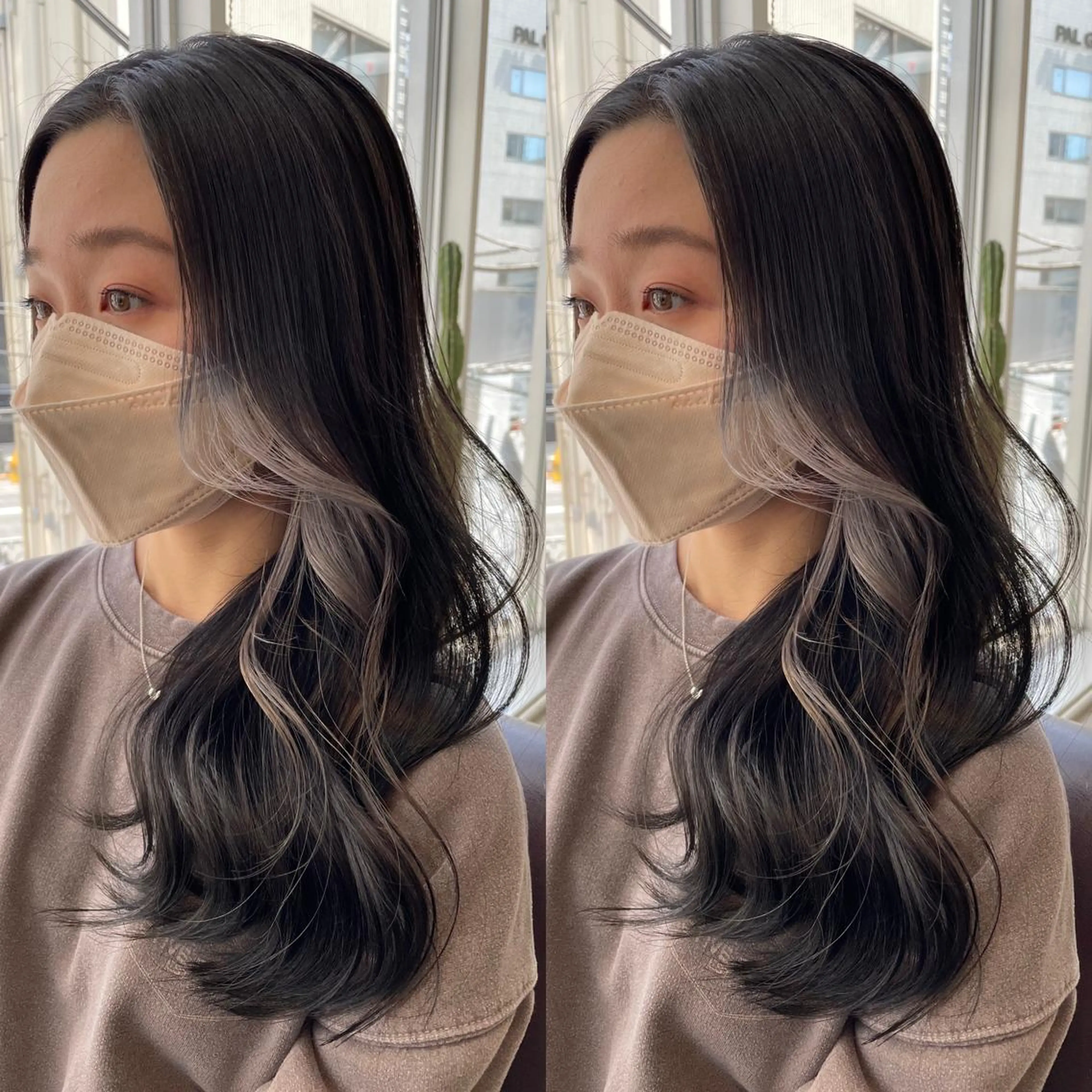 セミロング 💜ハイトーン💛 マジカルかいちゃんのヘアスタイル