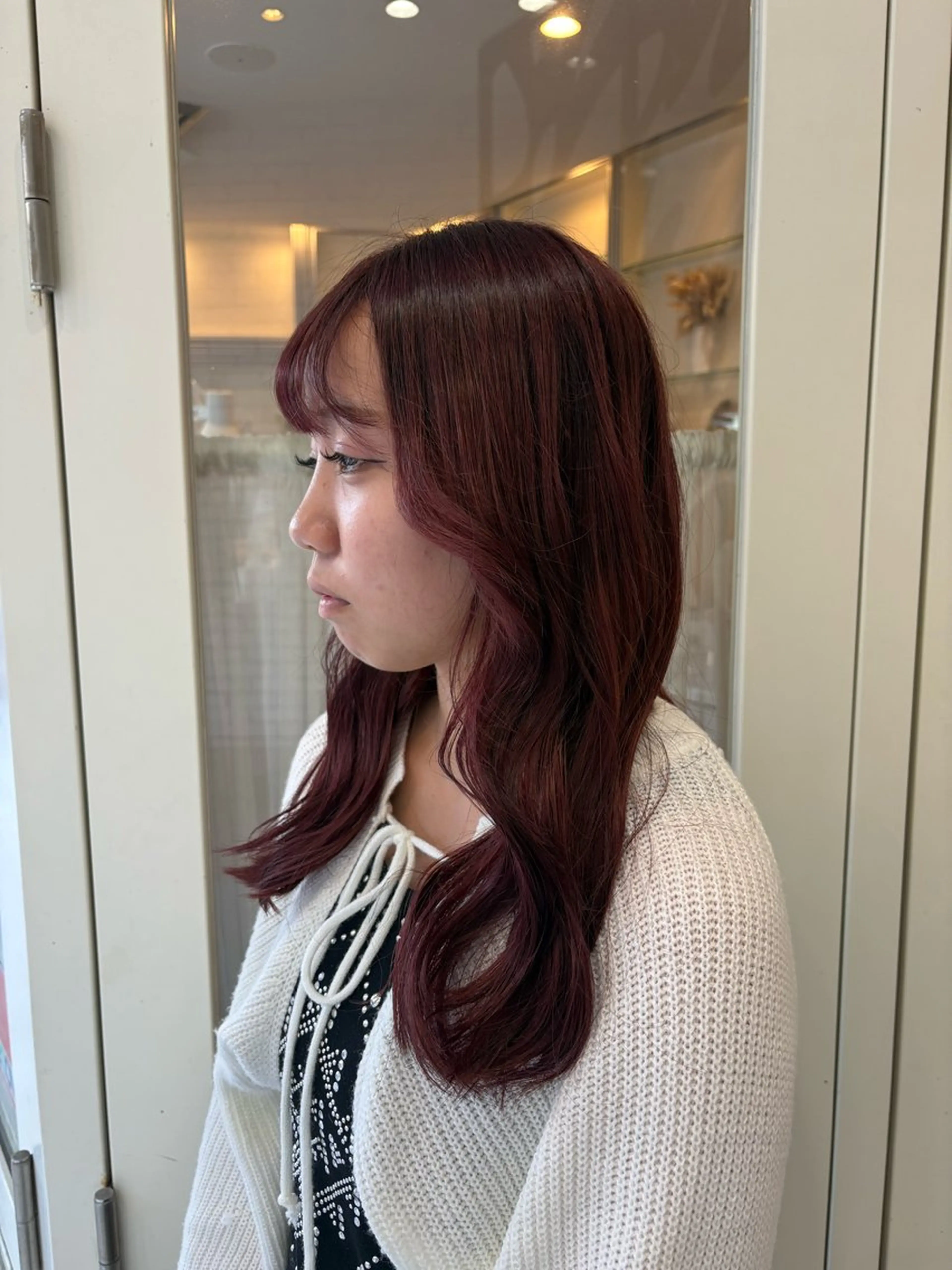 セミロング ヘアカラー 玲音/ストレート/ ブリーチ/大阪のヘアスタイル