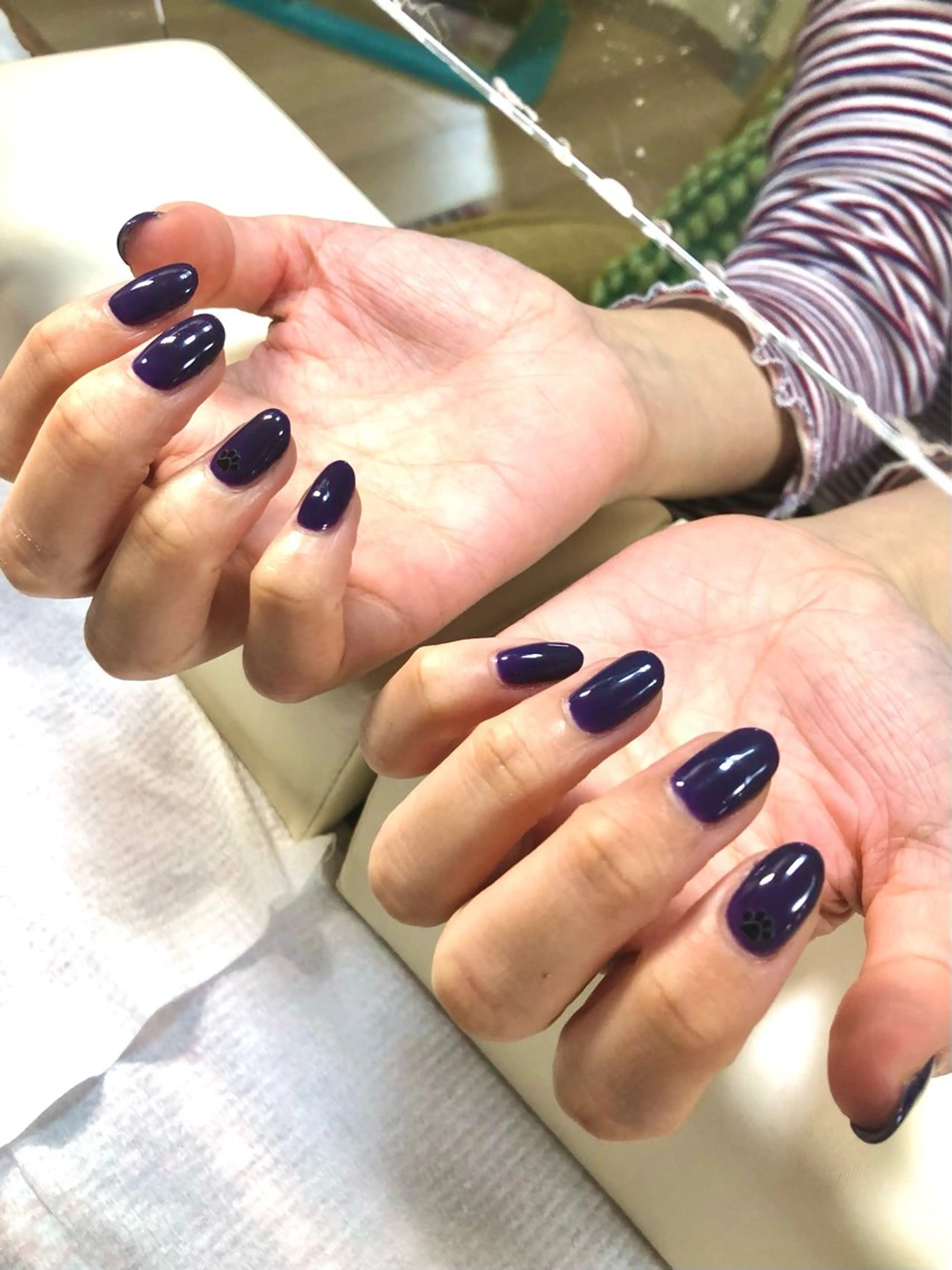 ネイル ネイビー ワンカラーネイル シンプルネイル ハンドネイル salon *meehoのネイルデザイン