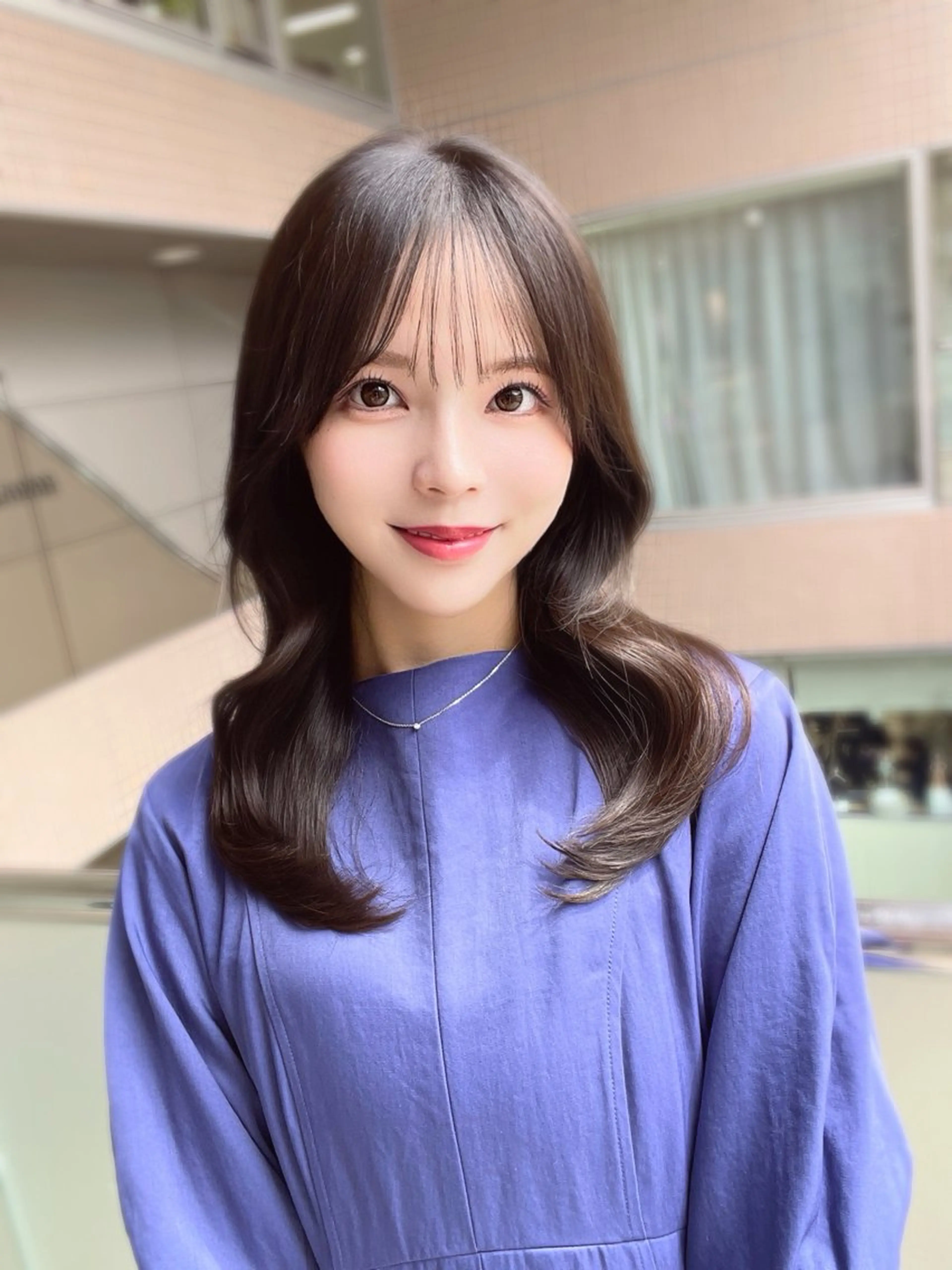 ミディアム 中顔面短縮 顔まわり新田大翔のヘアスタイル