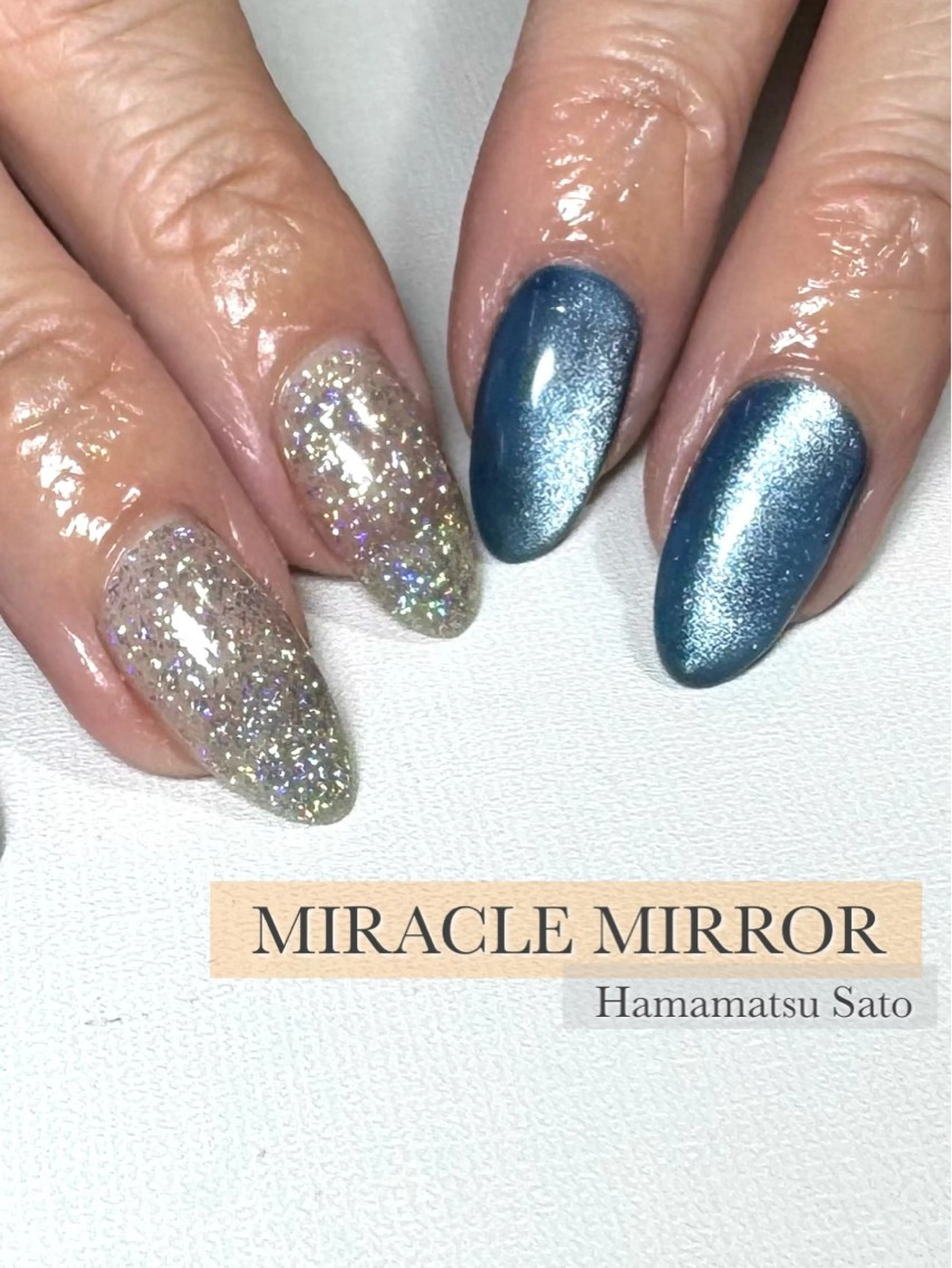 ネイル フラッシュネイル マグネットネイル ミラクルミラー 町野のネイルデザイン
