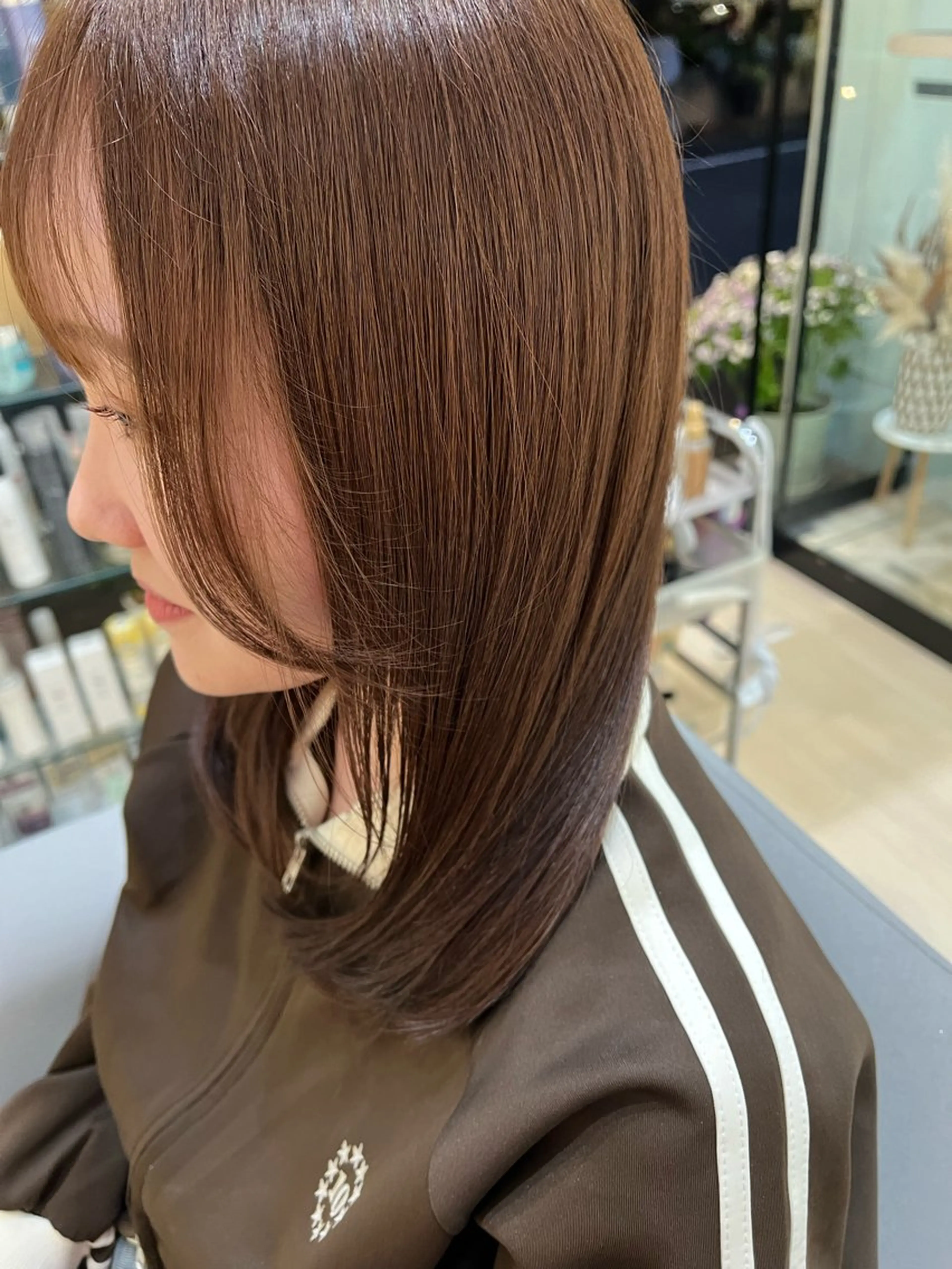 ミディアム パーマ カット ヘアカラー トリートメント 堀井 凌平のヘアスタイル