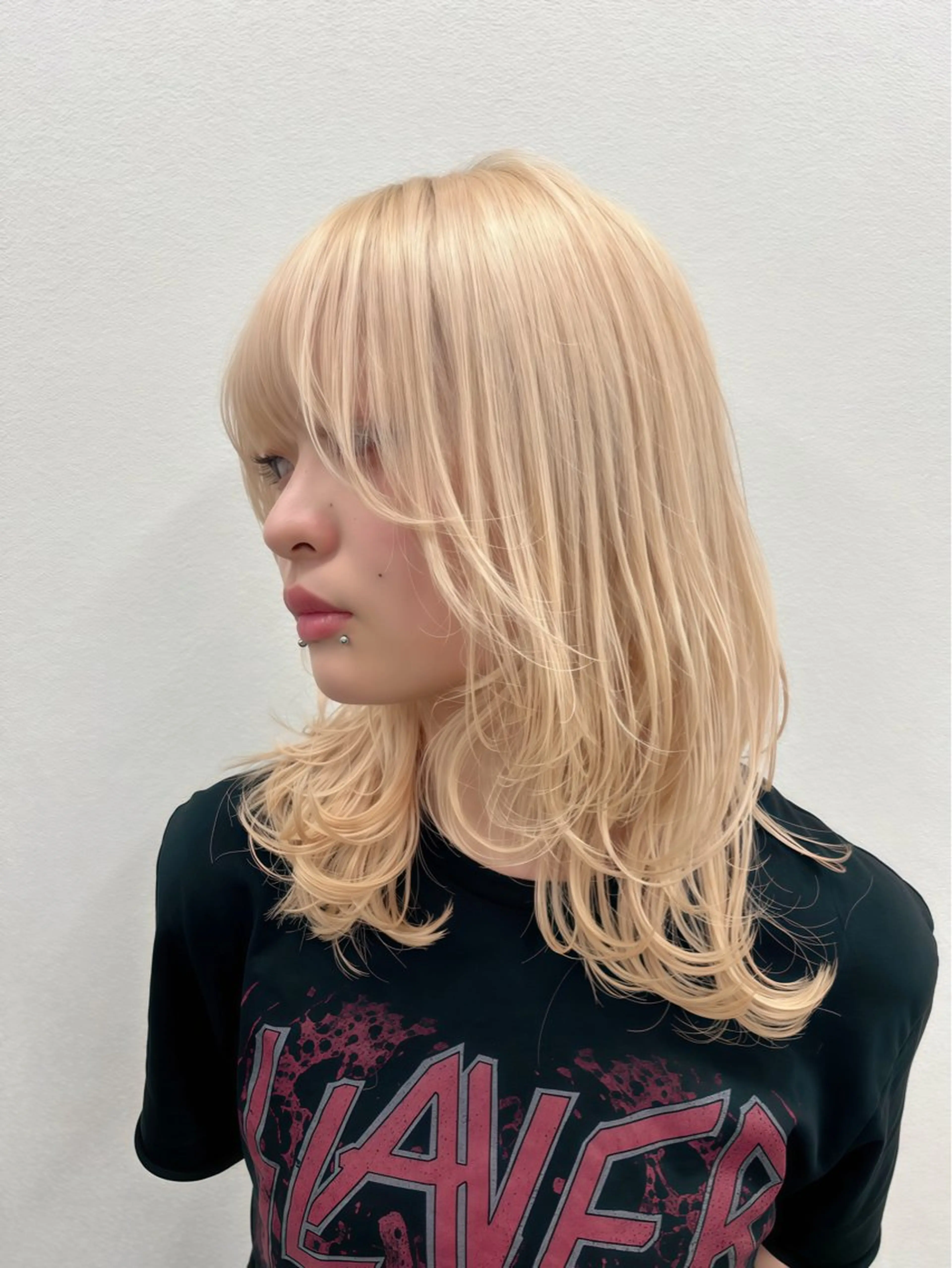 ミディアム カラー カット ヘアカラー パーマ 藍斗｜透明感カラー /レイヤーのヘアスタイル