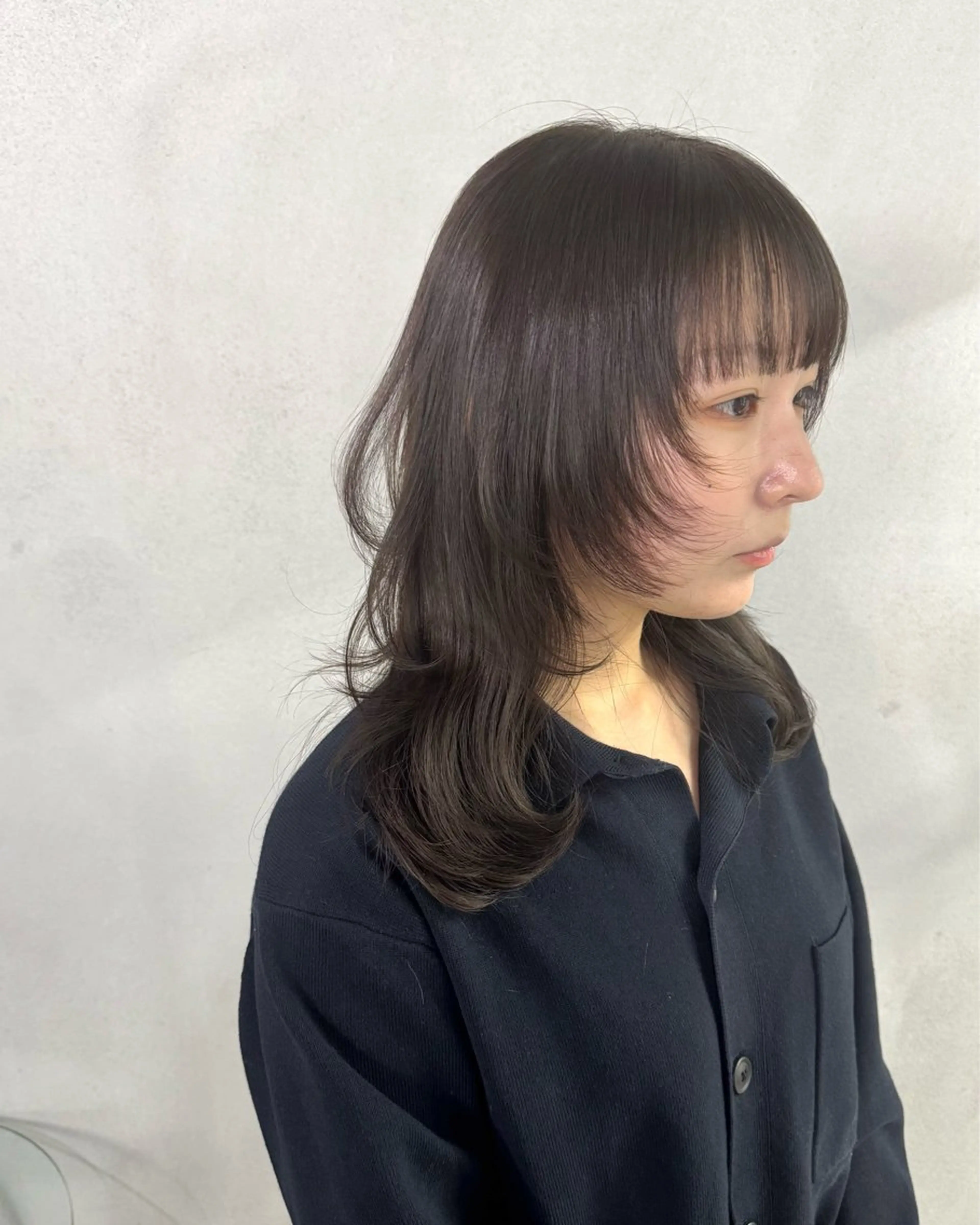 ミディアム カラー ミディアムレイヤー アッシュ ベージュカラー レイヤーカット カット ヘアカラー #tag 佐藤璃美のヘアスタイル