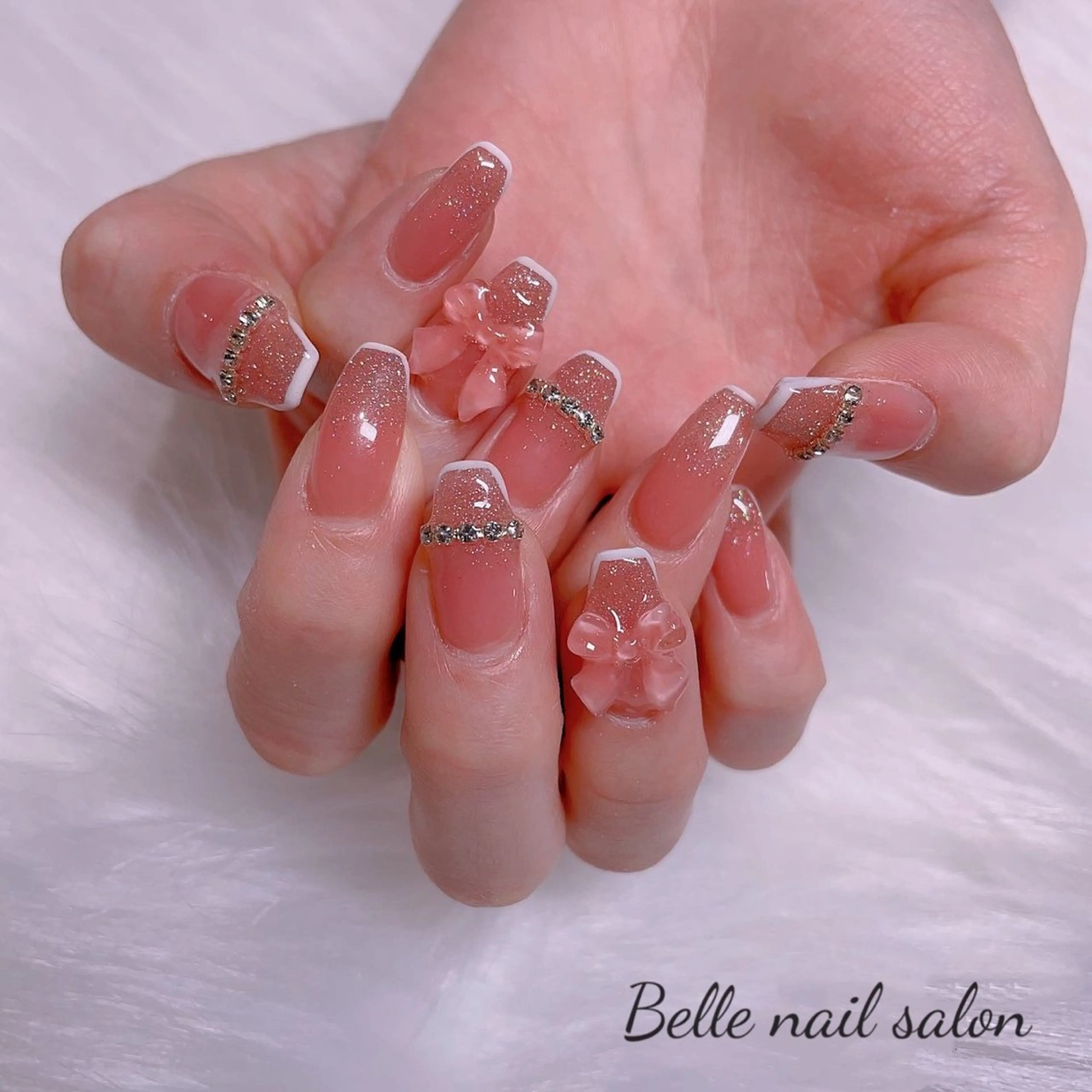 ネイル オーロラネイル フットネイル 韓国ネイル ラメ(グリッター) ラメグラデーション Belle nail salon 新小岩のネイルデザイン