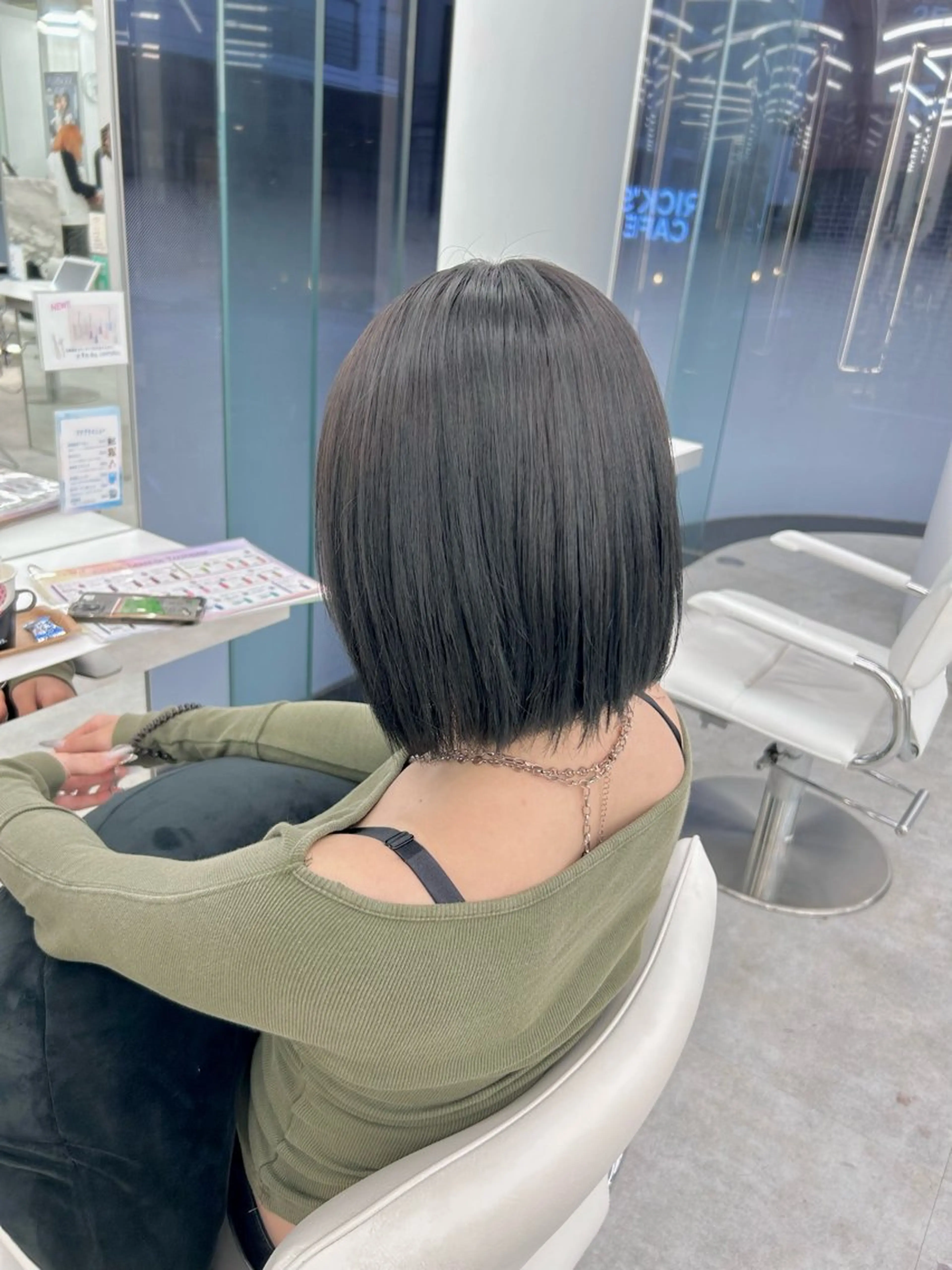 ミディアム カラー ヘアカラー はるか/透明感暗髪 /ヘアアレンジ🤍のヘアスタイル