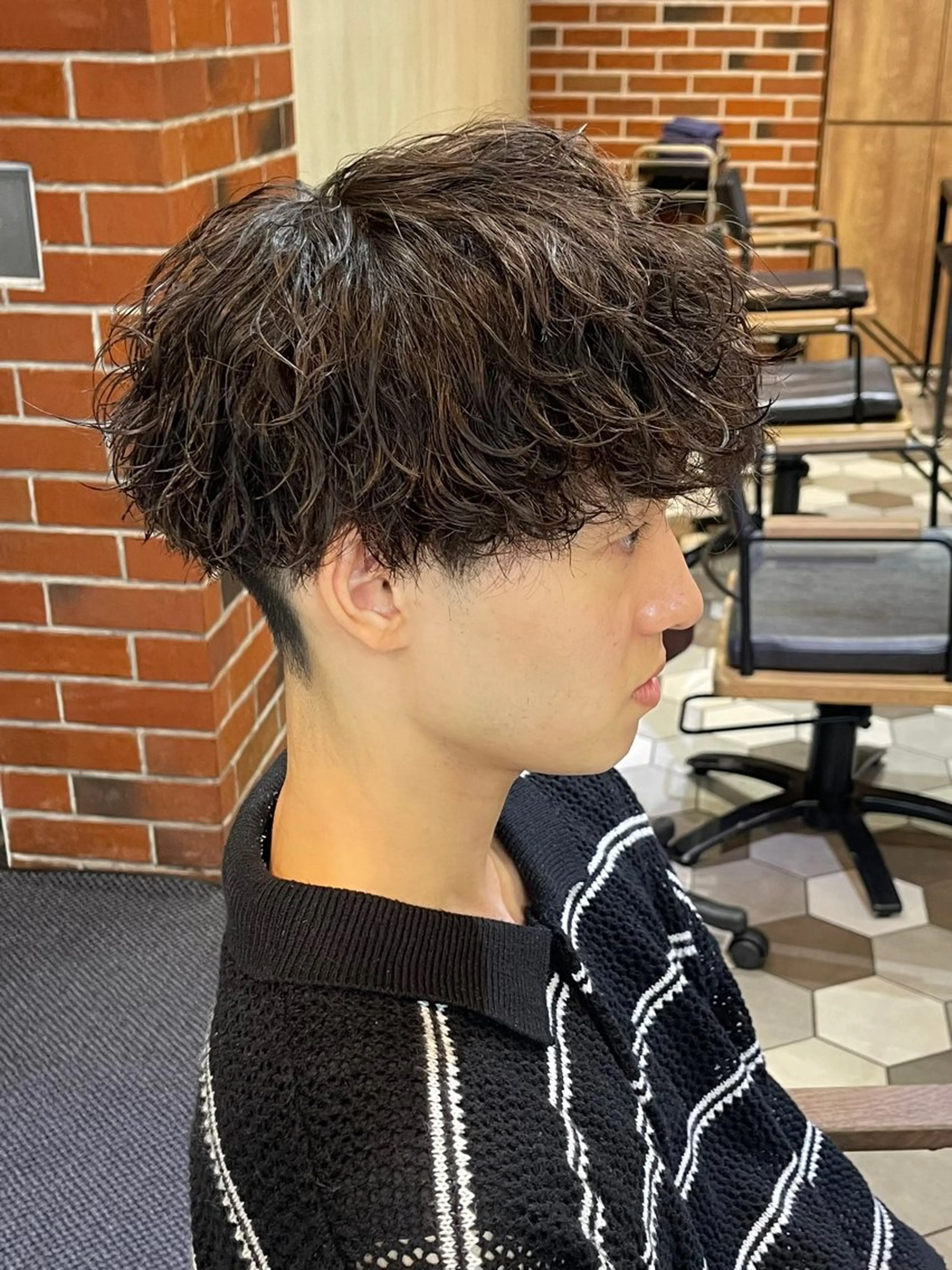 パーマ メンズ カット パーマ 大人男子の メンズパーマのヘアスタイル
