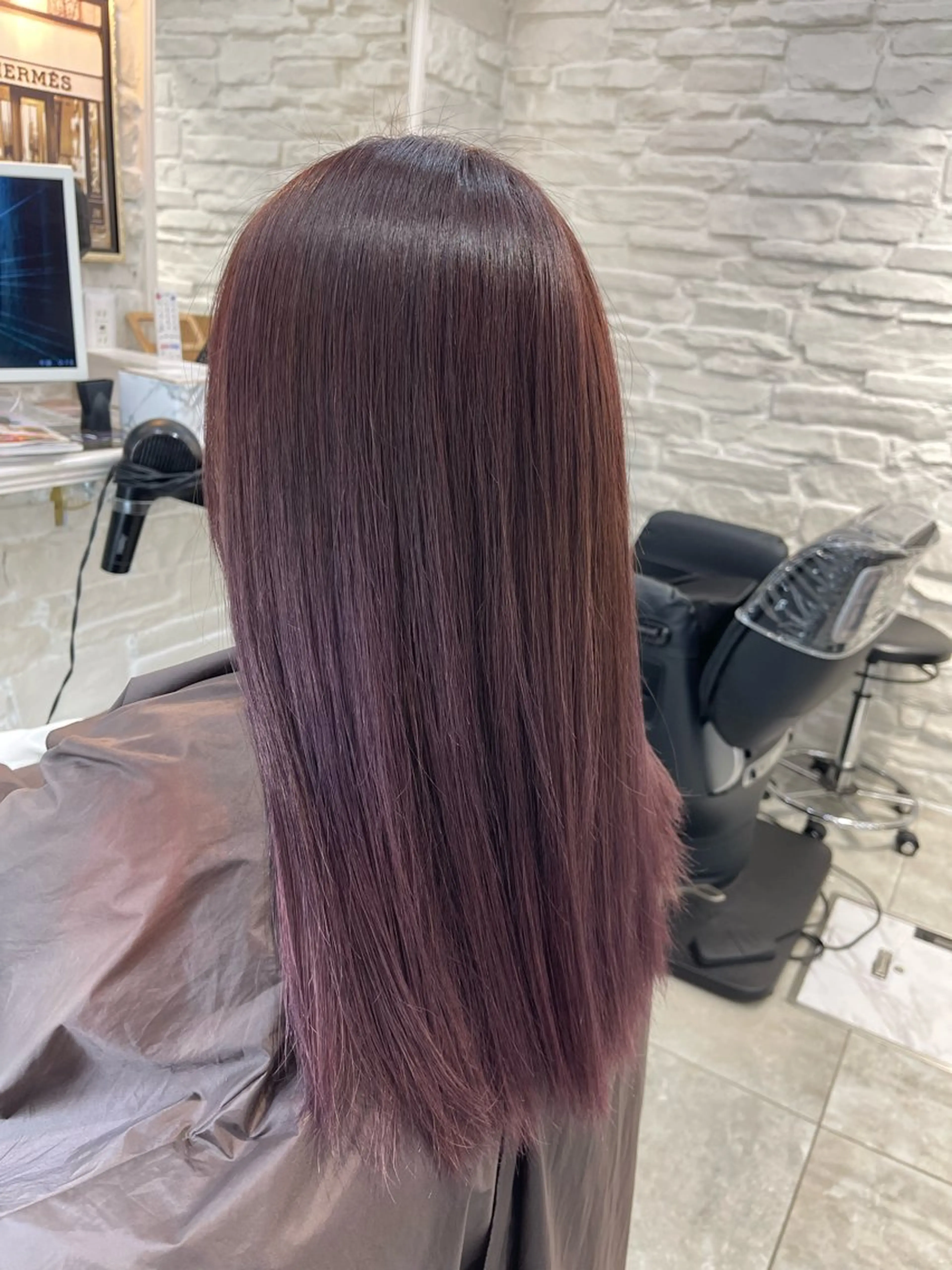 ロング カラー カット ヘアカラー 西野 蓮のヘアスタイル