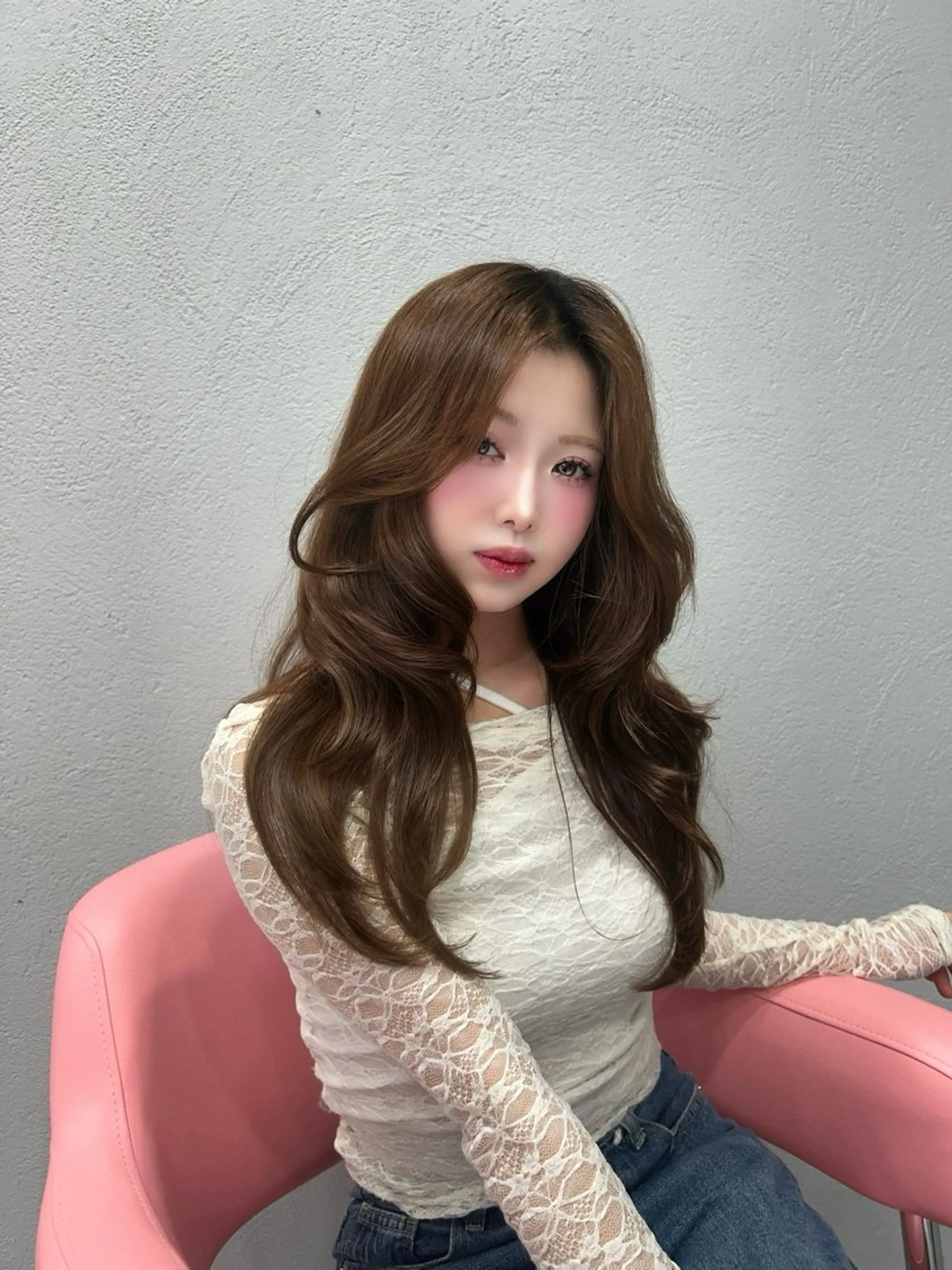 ロング カラー ベージュカラー ブリーチ ブラウンカラー ショコラブラウン ダブルカラー カット ヘアカラー トリートメント 原宿／ワンホンヘア SAAYA🖤のヘアスタイル