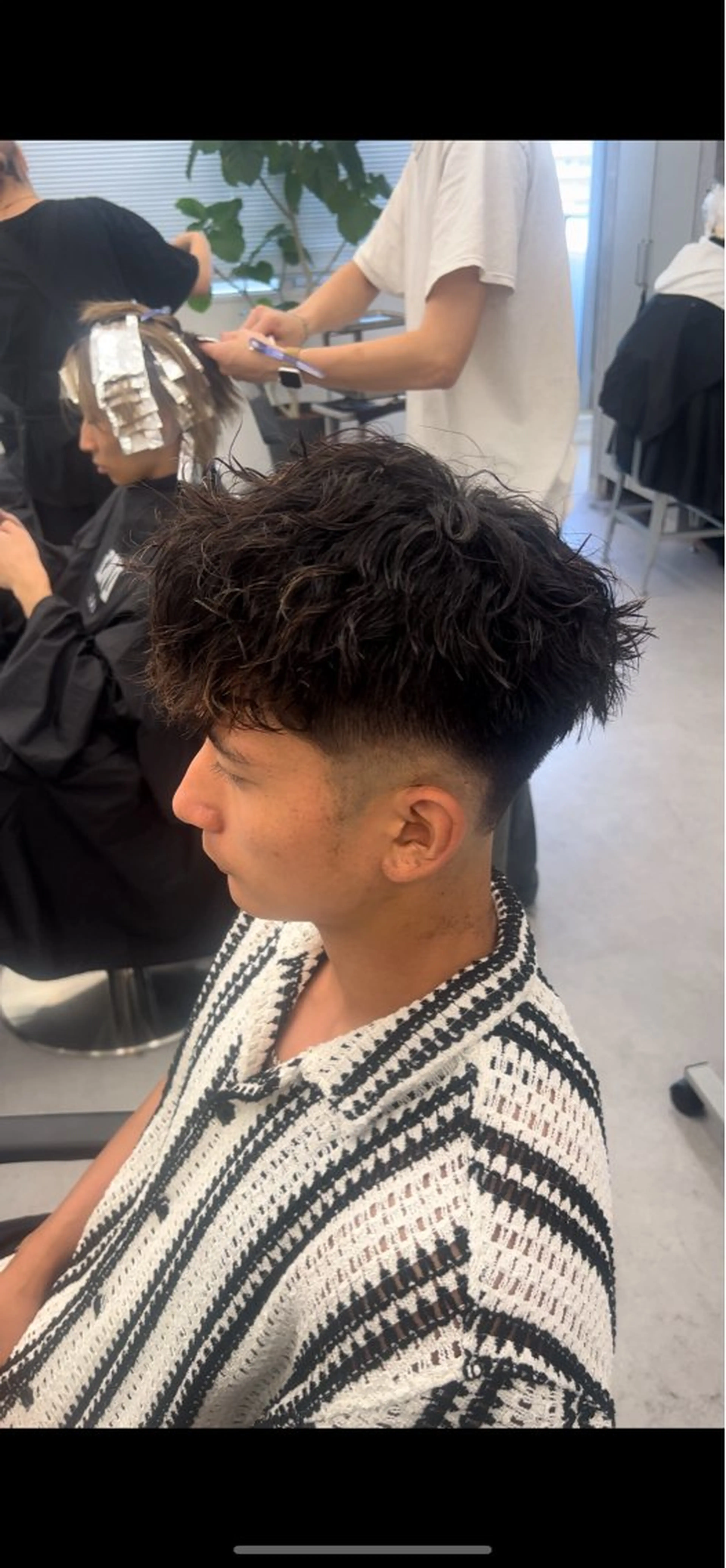 パーマ メンズ メンズパーマ ツイストスパイラルパーマ スパイラルパーマ 💋ホワイトメッシュ /パーマ/メンズ💋のヘアスタイル