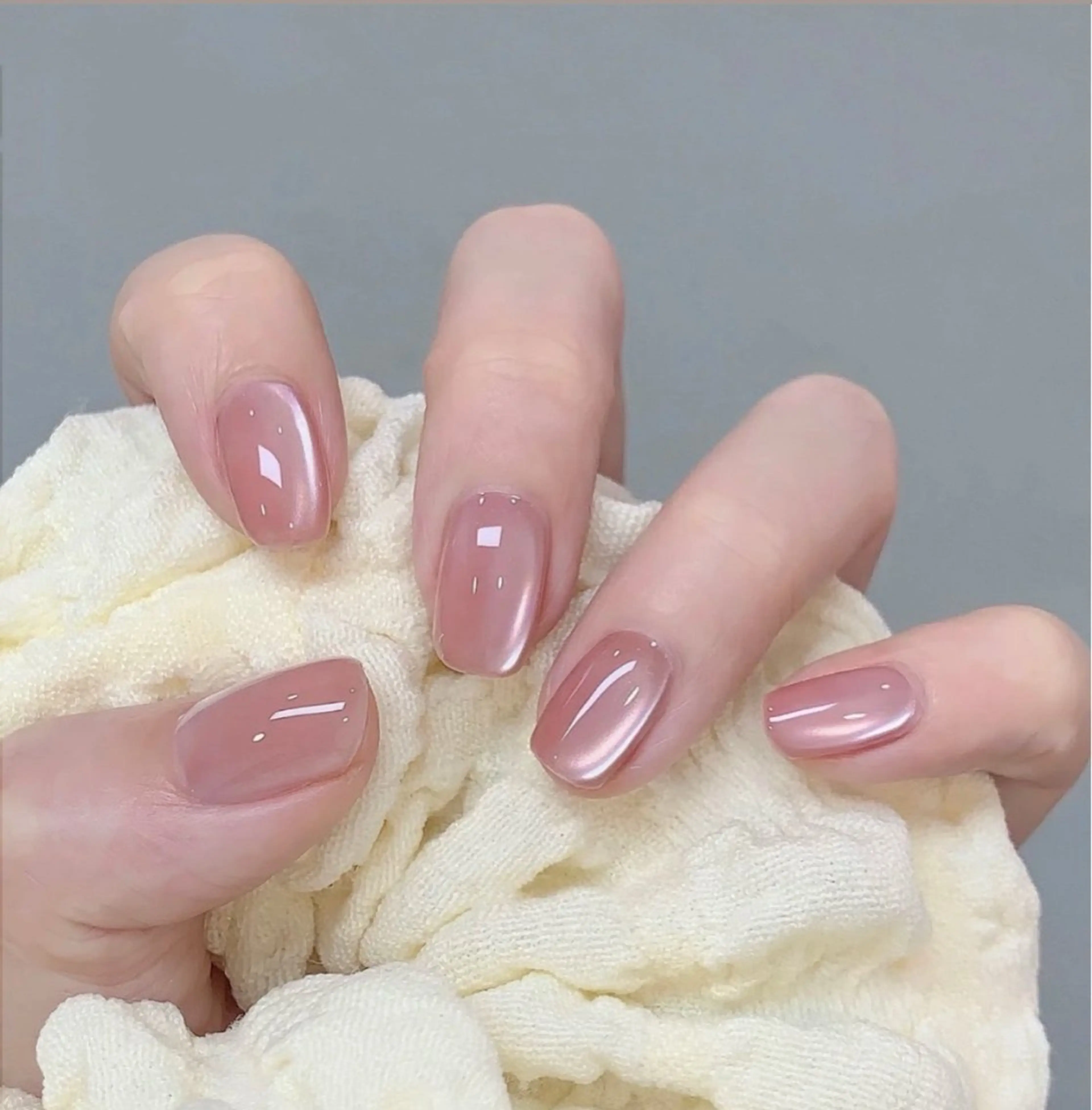 ネイル アートネイル オーロラネイル チークネイル フレンチネイル ガラスフレンチ 🎀🎀YooLi Nail Salonのネイルデザイン