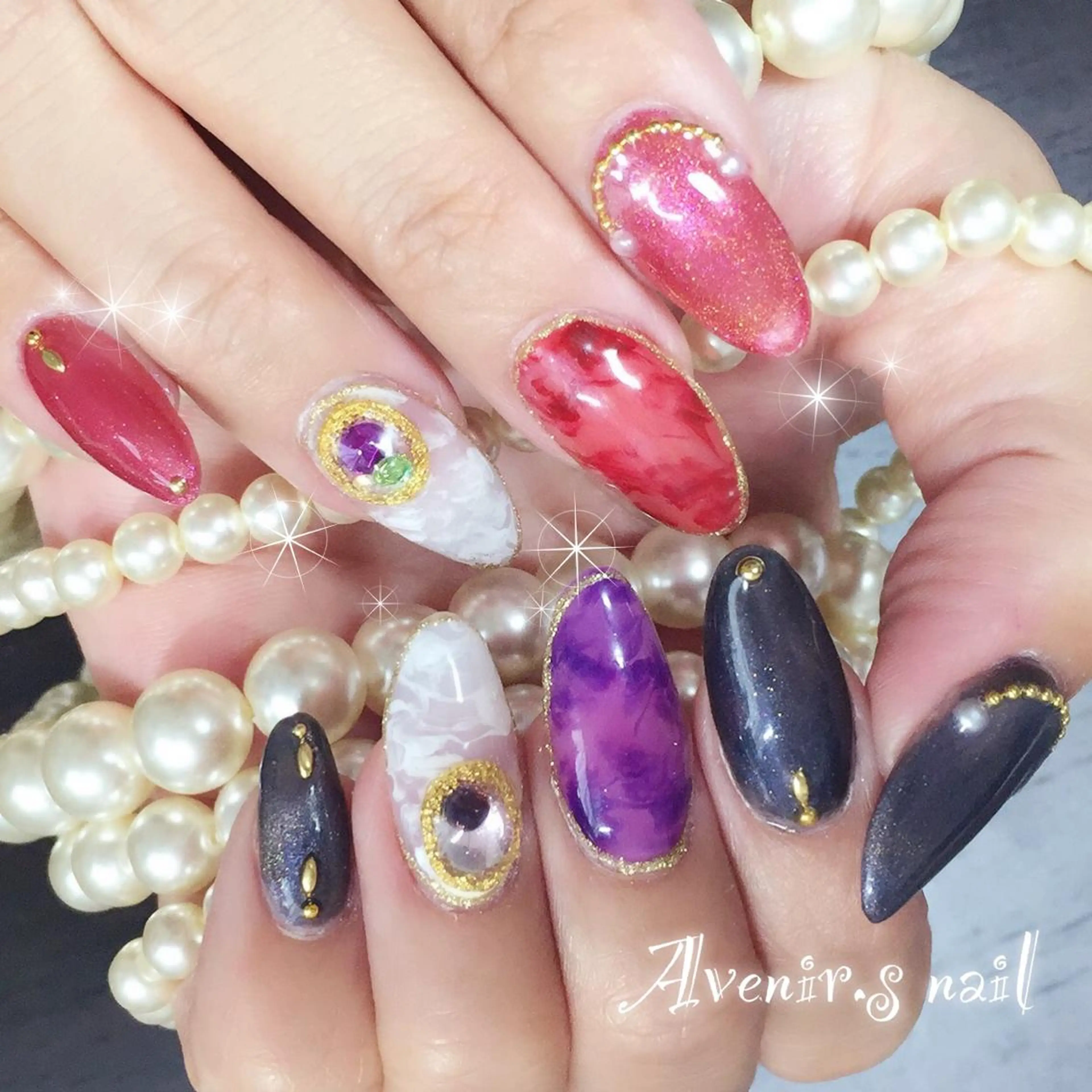 ネイル べっ甲ネイル Home Salon Avenir.のネイルデザイン