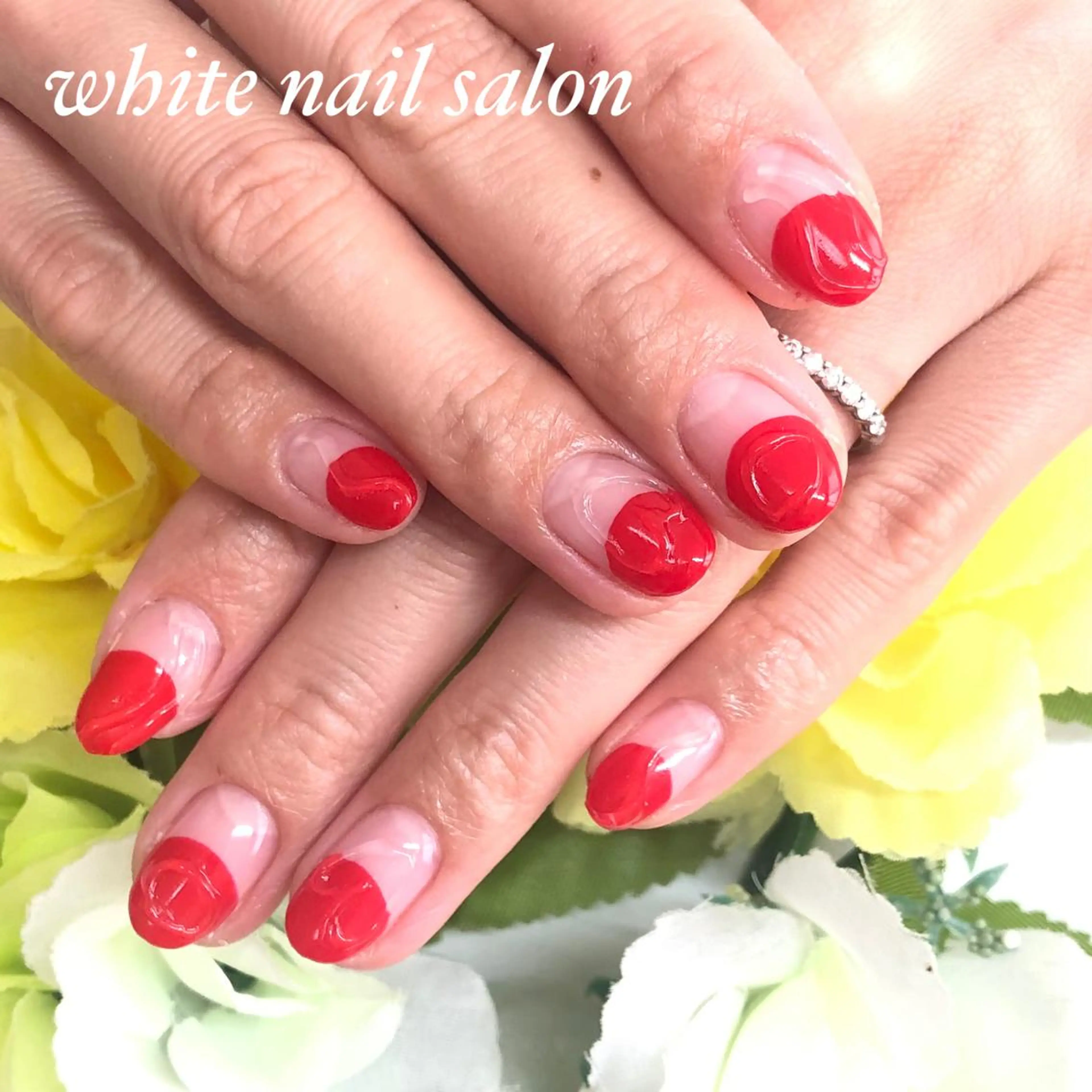 ネイル アートネイル フットネイル フレンチネイル ジェルネイル ハードジェル white nail salonのネイルデザイン