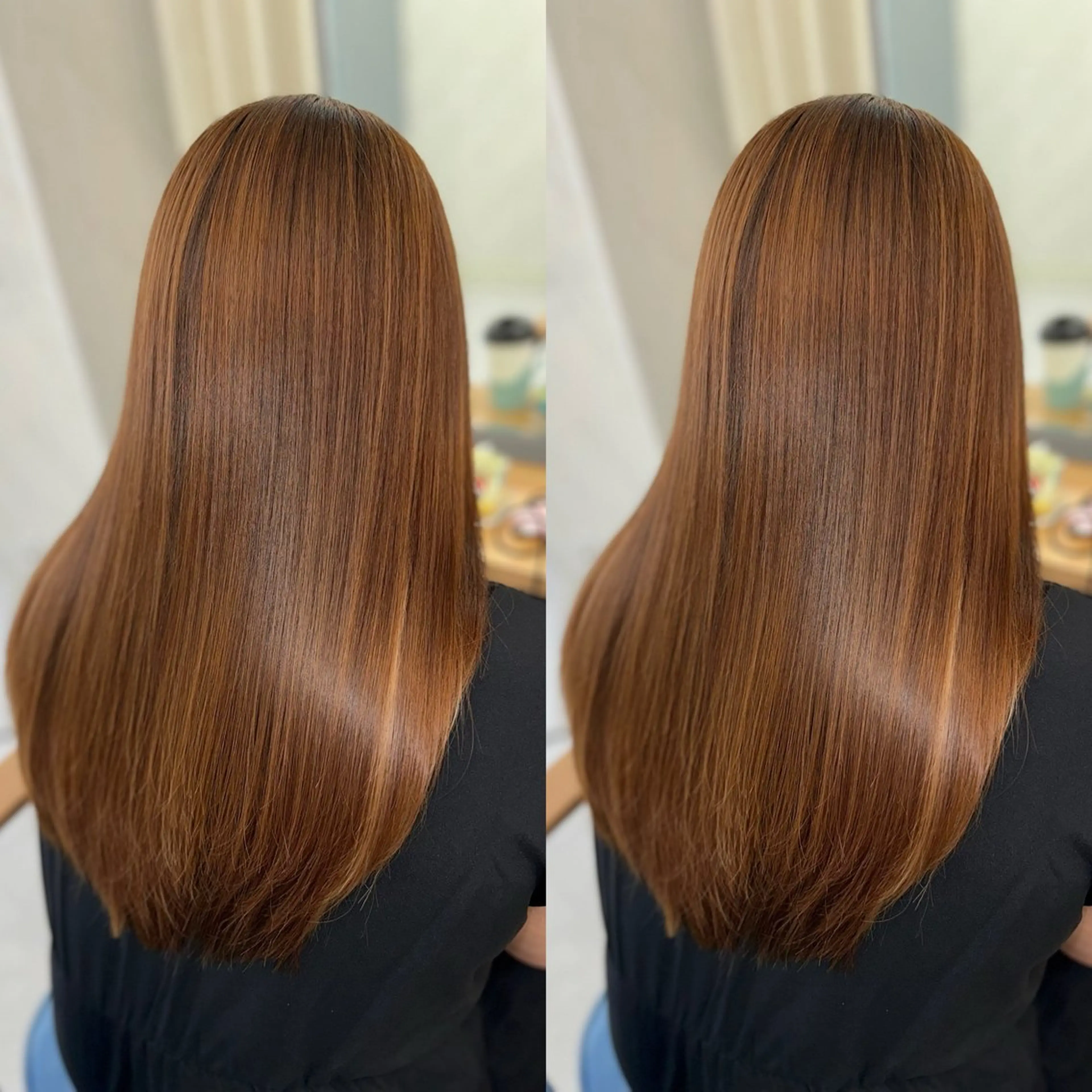 ロング 髪質改善 縮毛矯正 トリートメント 酸性ストレート 酸熱トリートメント 縮毛矯正 トリートメント 縮毛矯正×ボブ💎 髪質改善/木下のヘアスタイル