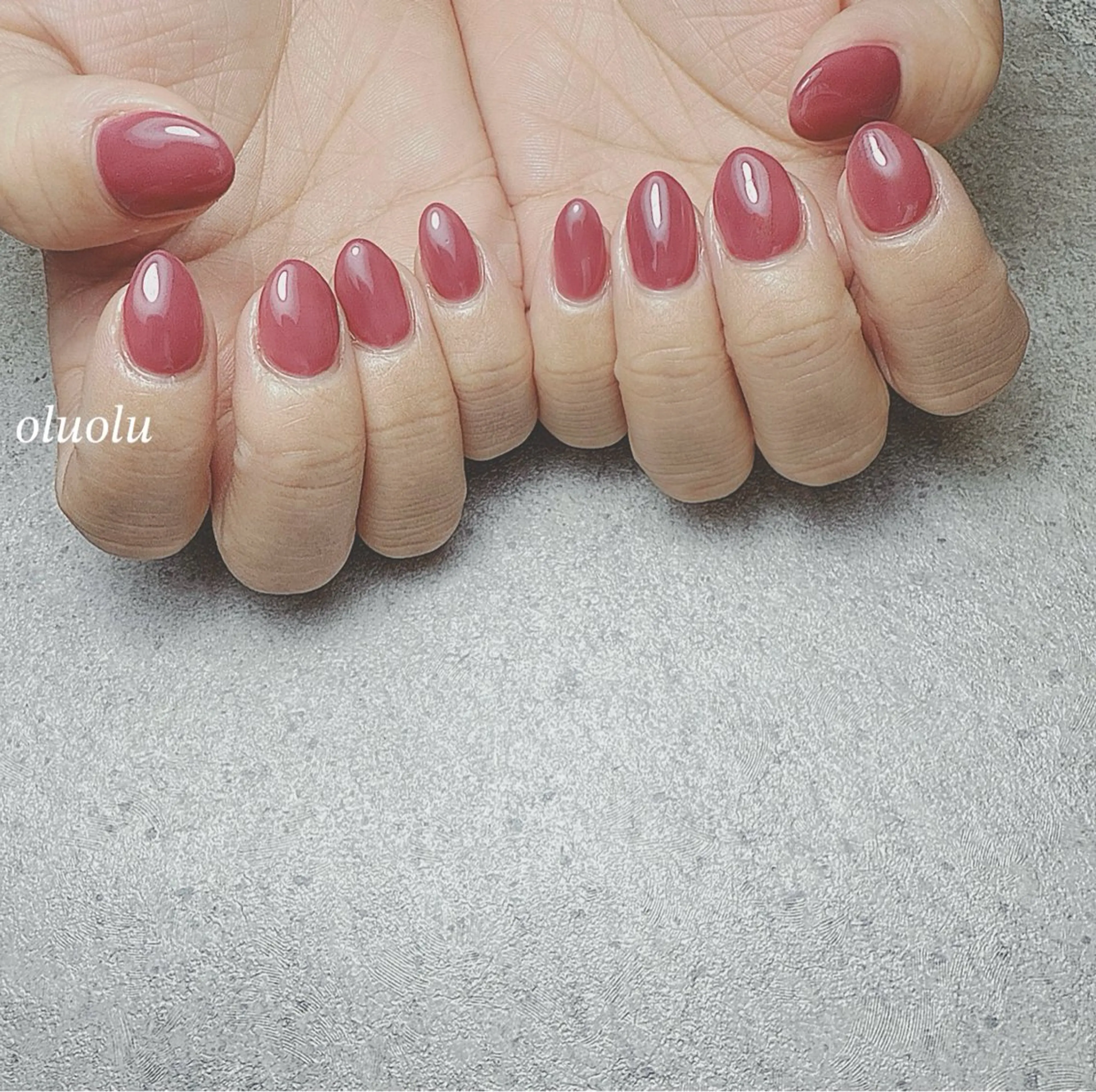 ネイル ワンカラーネイル 大村 紬華のネイルデザイン