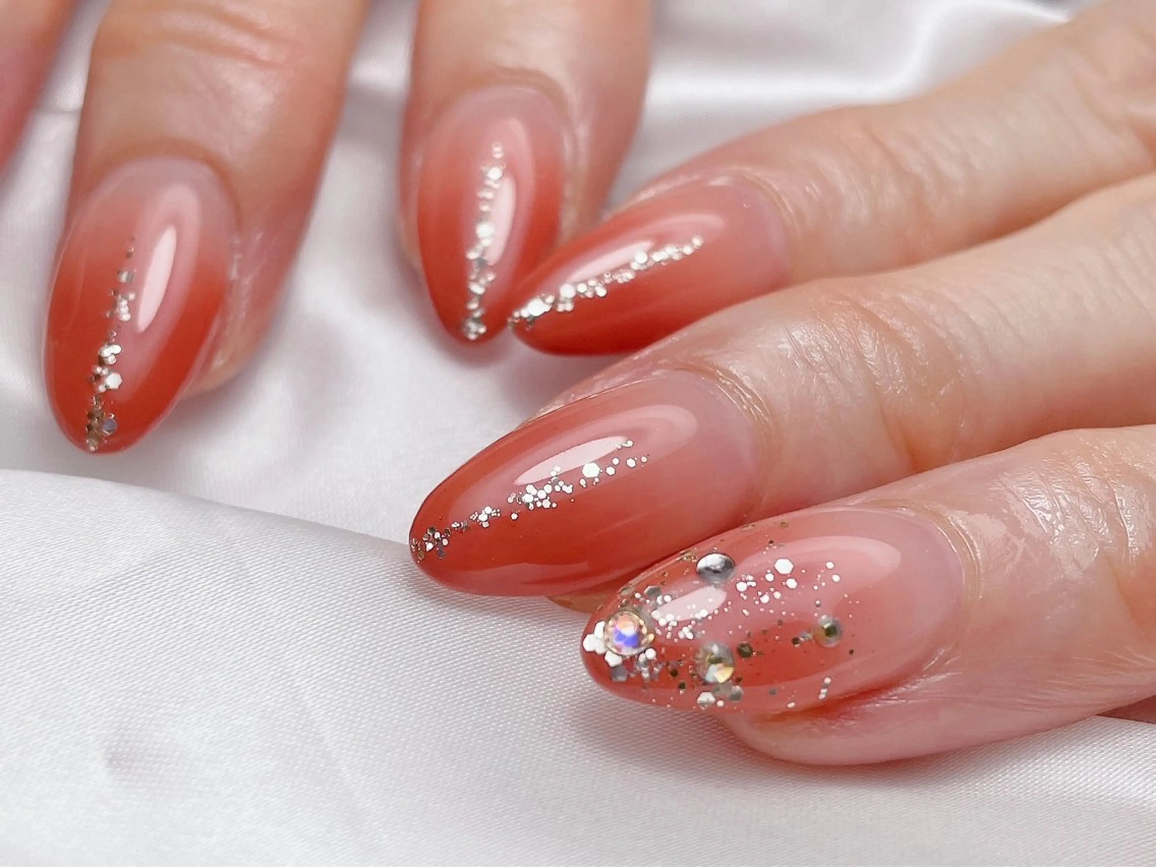 ネイル ラメ(グリッター) ハンドネイル M nailのネイルデザイン