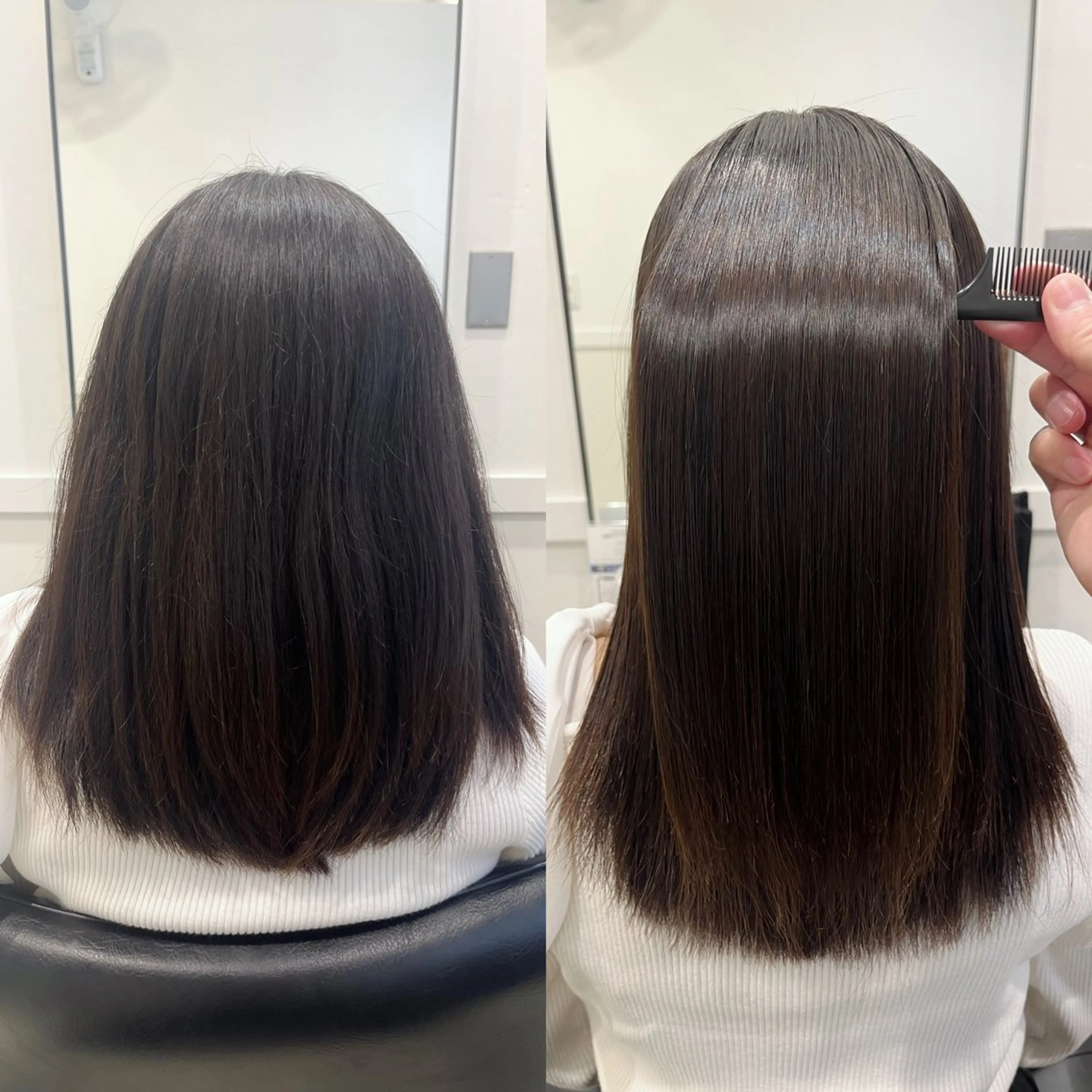 セミロング 全席個室美容室 縮毛矯正/レイヤーのヘアスタイル