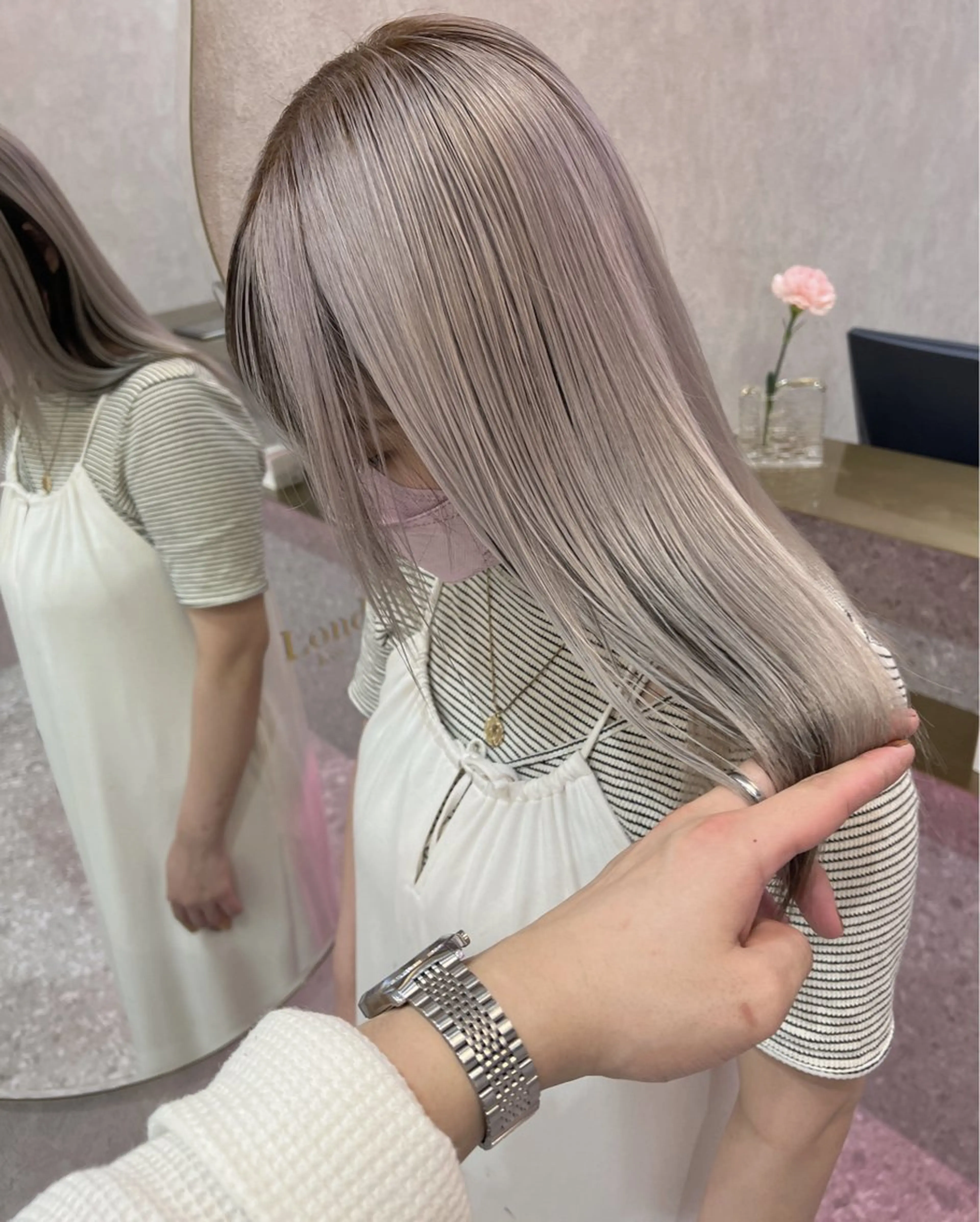 カラー けいし🐬ボブ 美髪縮毛矯正のヘアスタイル