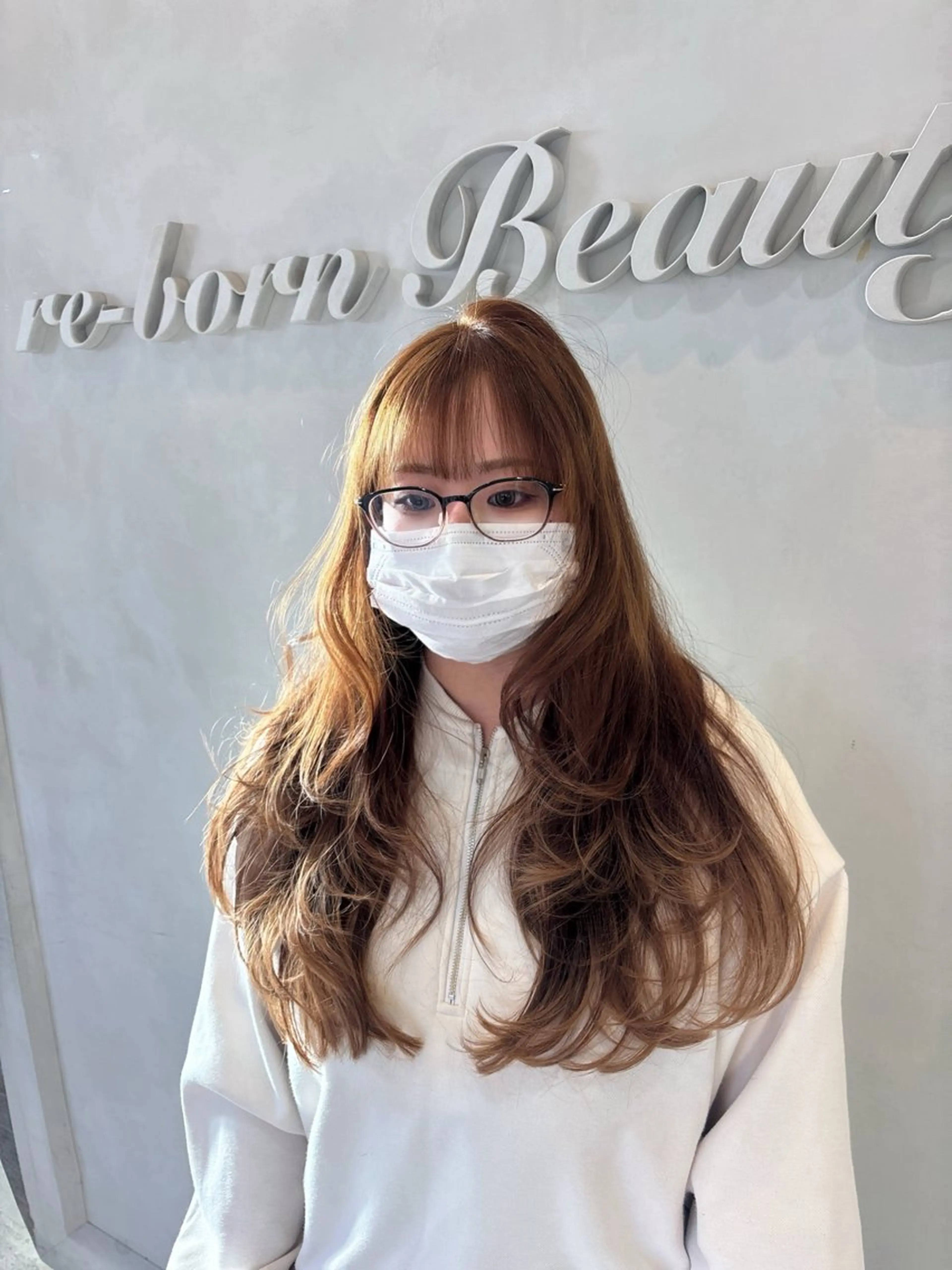 ロング カラー reborn店長 🤍リルのヘアスタイル