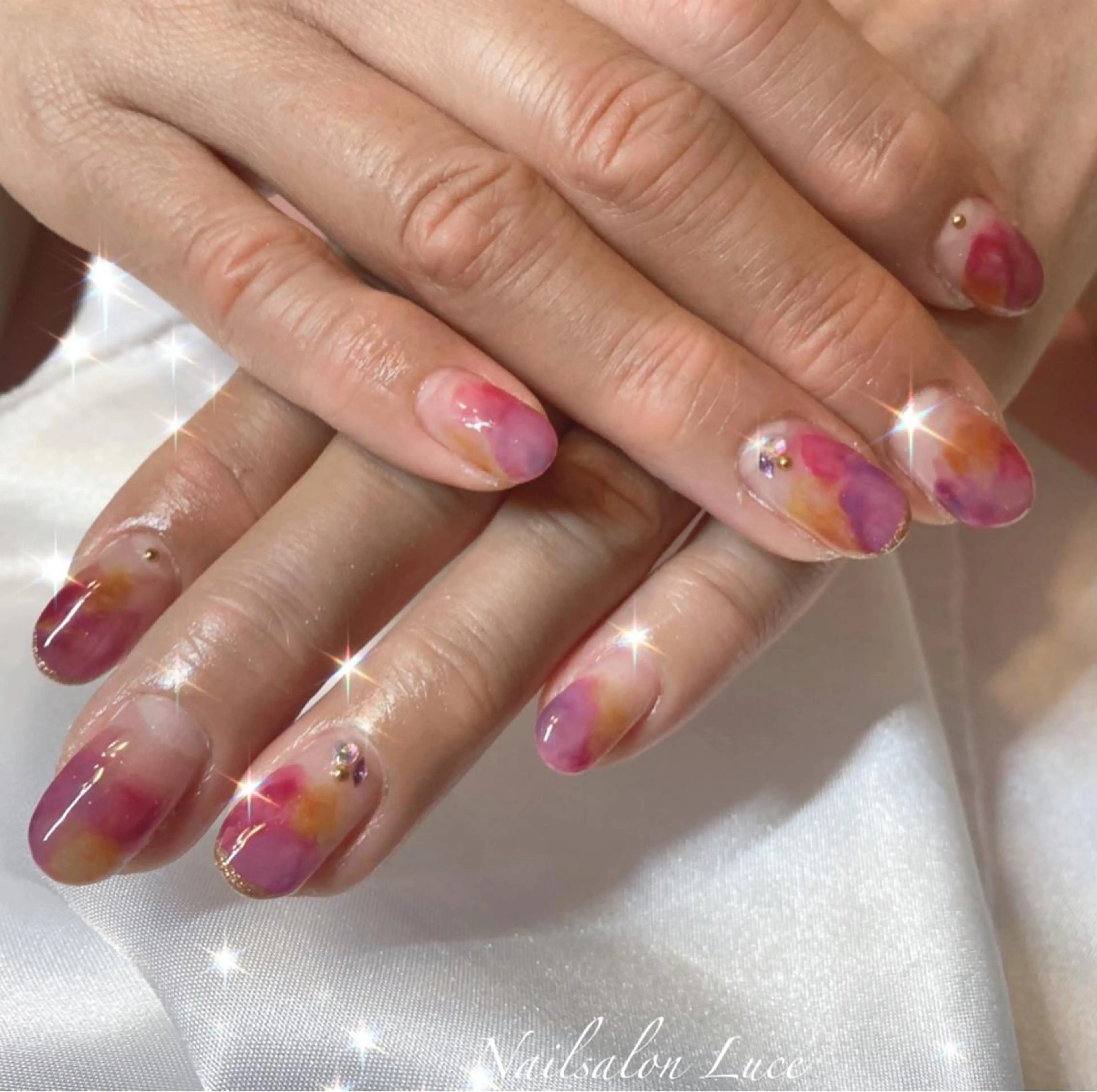 ネイル ジェルネイル ワンカラーネイル まつ毛、ネイル& 脱毛サロン　Lのマツエク・マツパデザイン