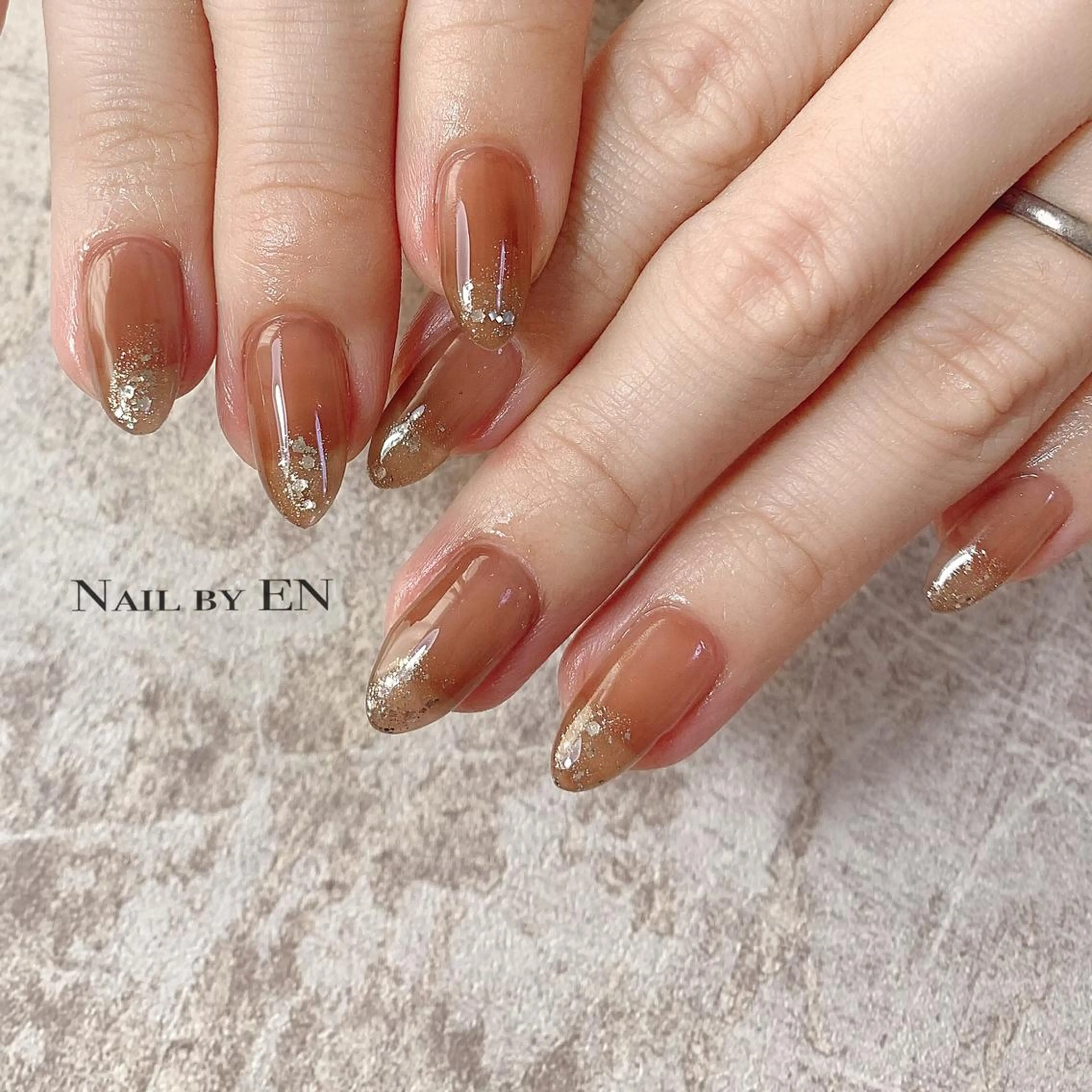 ネイル ブラウン Nail by EN*Namiのネイルデザイン