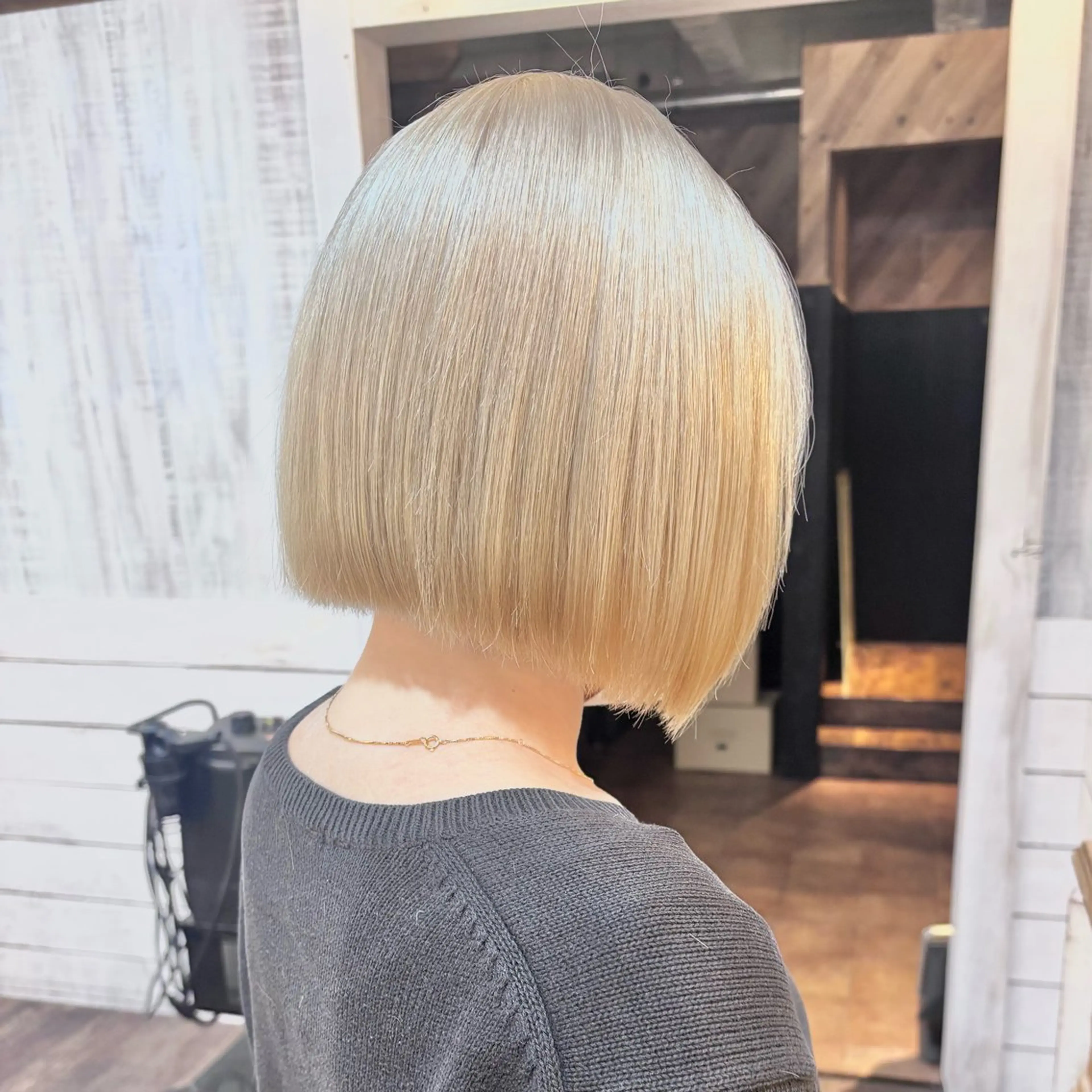 ミディアム 切りっぱなしボブ ボブ 透明感/レイヤー /ayaneのヘアスタイル