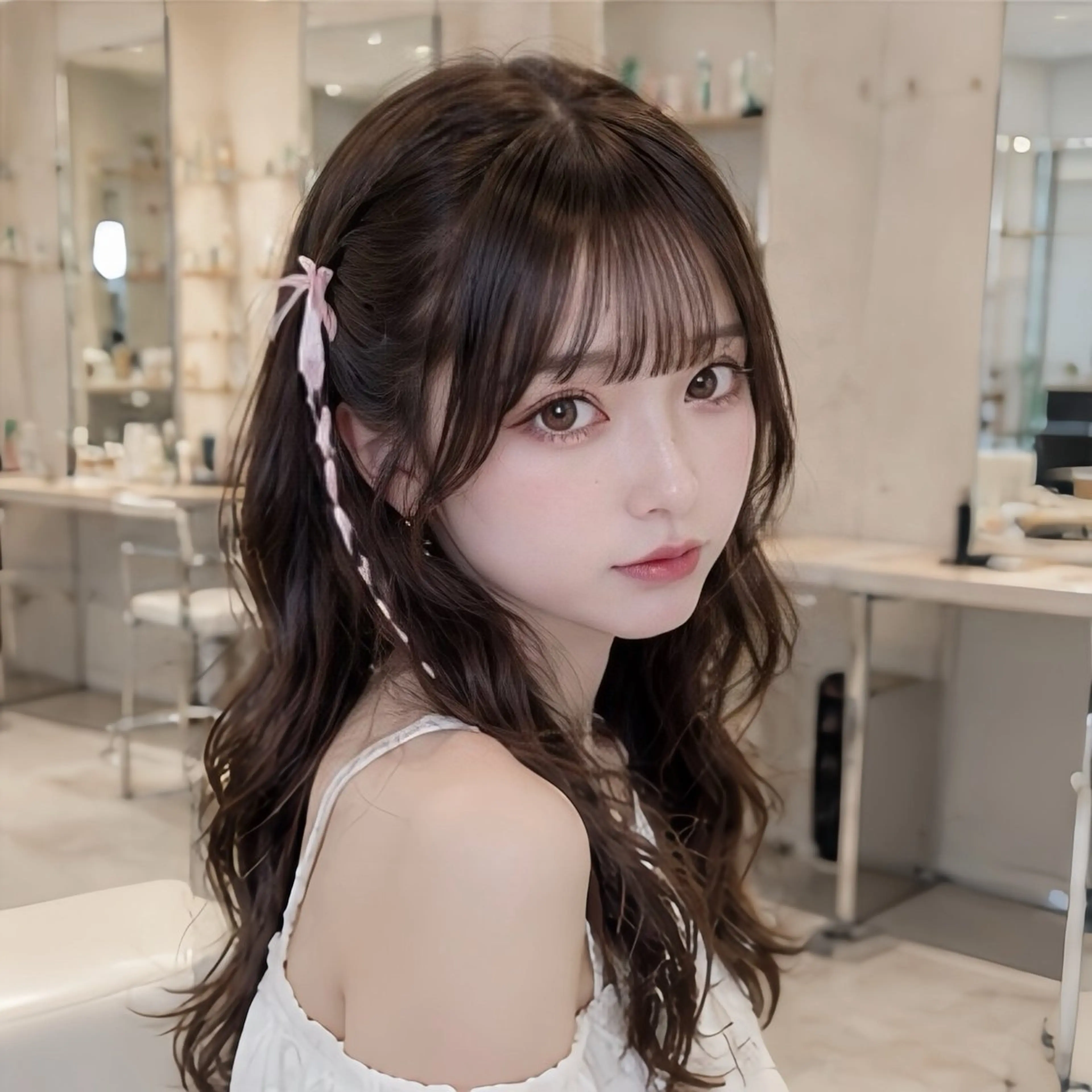 ロング カラー カット ヘアカラー 🎀池袋🎀顔周り 💖🇰🇷おばかんのヘアスタイル