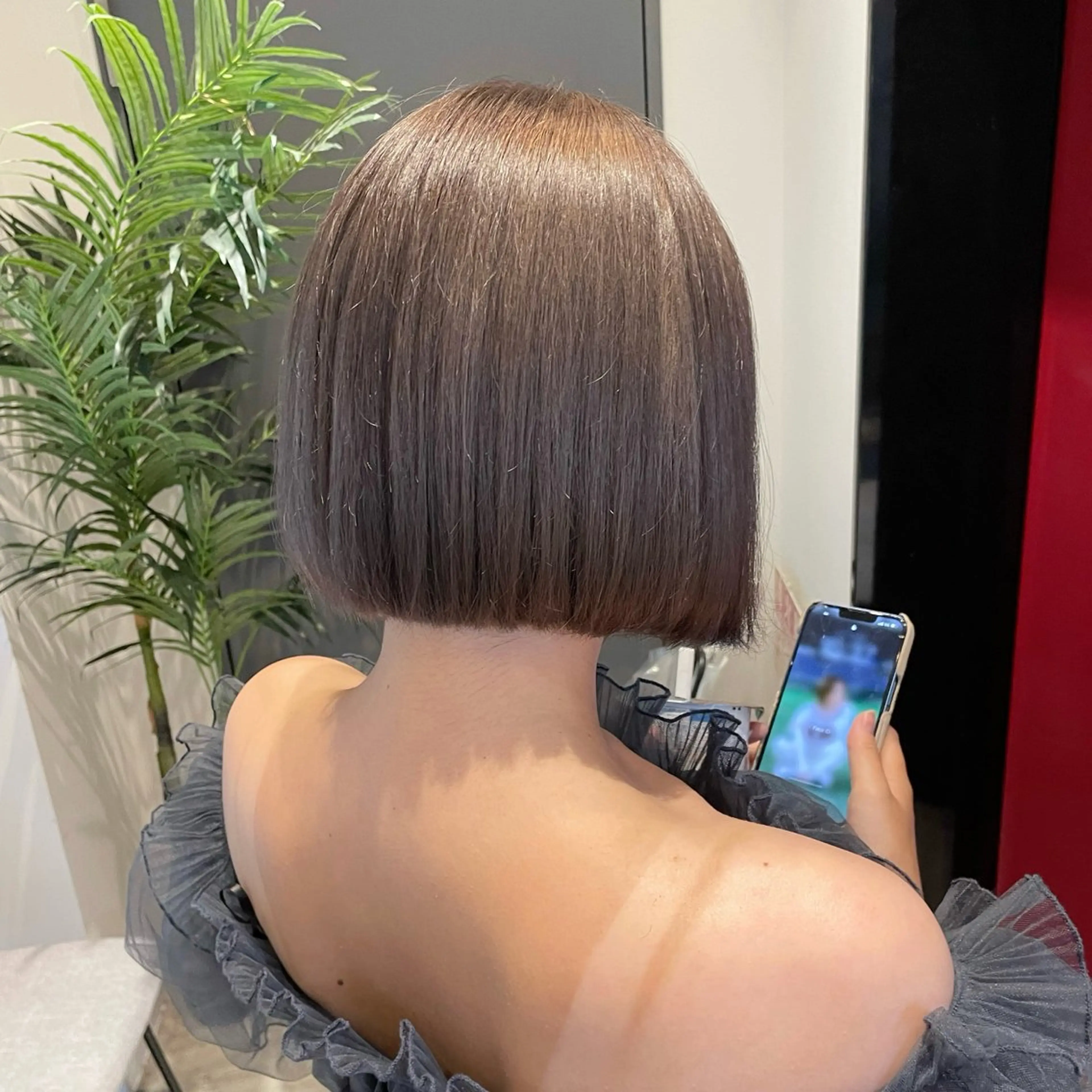 💞꒰ お得度No.1 ꒱💞カット+艶ケアカラー+Aujua4stepトリートメント🧴💫の写真