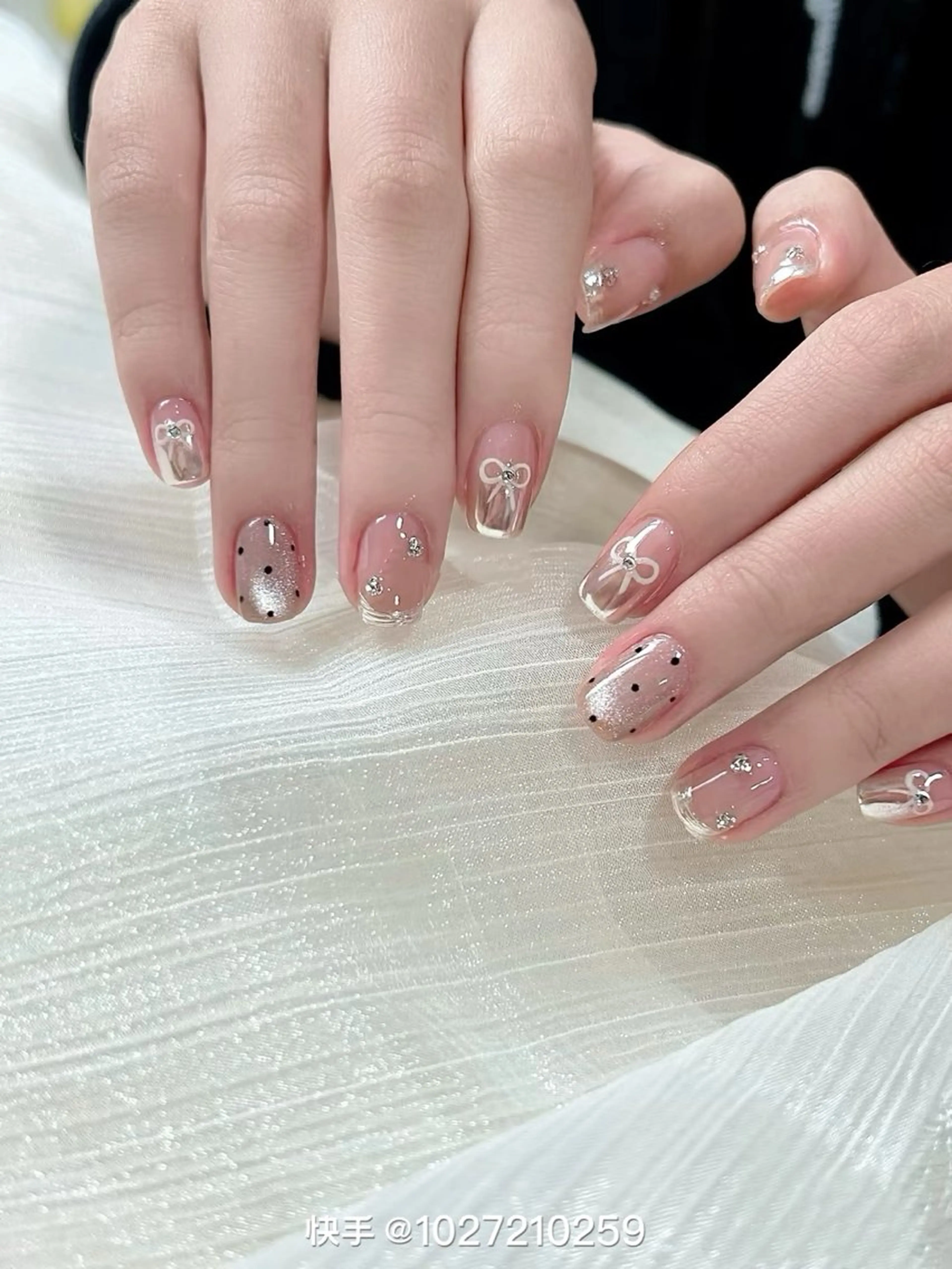 ネイル チークネイル 長さ出し フレンチネイル ガーリー 韓国ネイル sun nail池袋 モデル募集のネイルデザイン