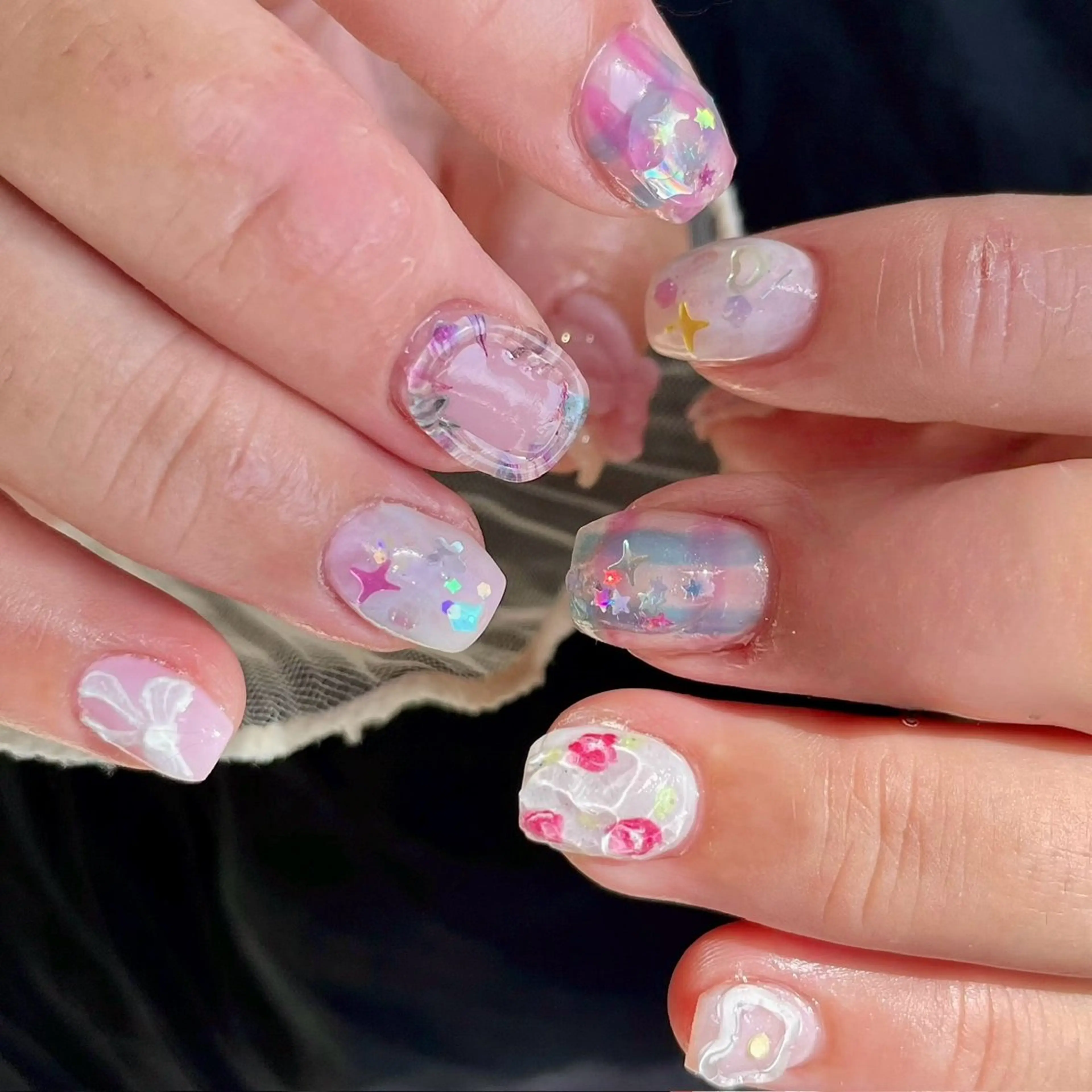 ショート m kaori𓃟のネイルデザイン