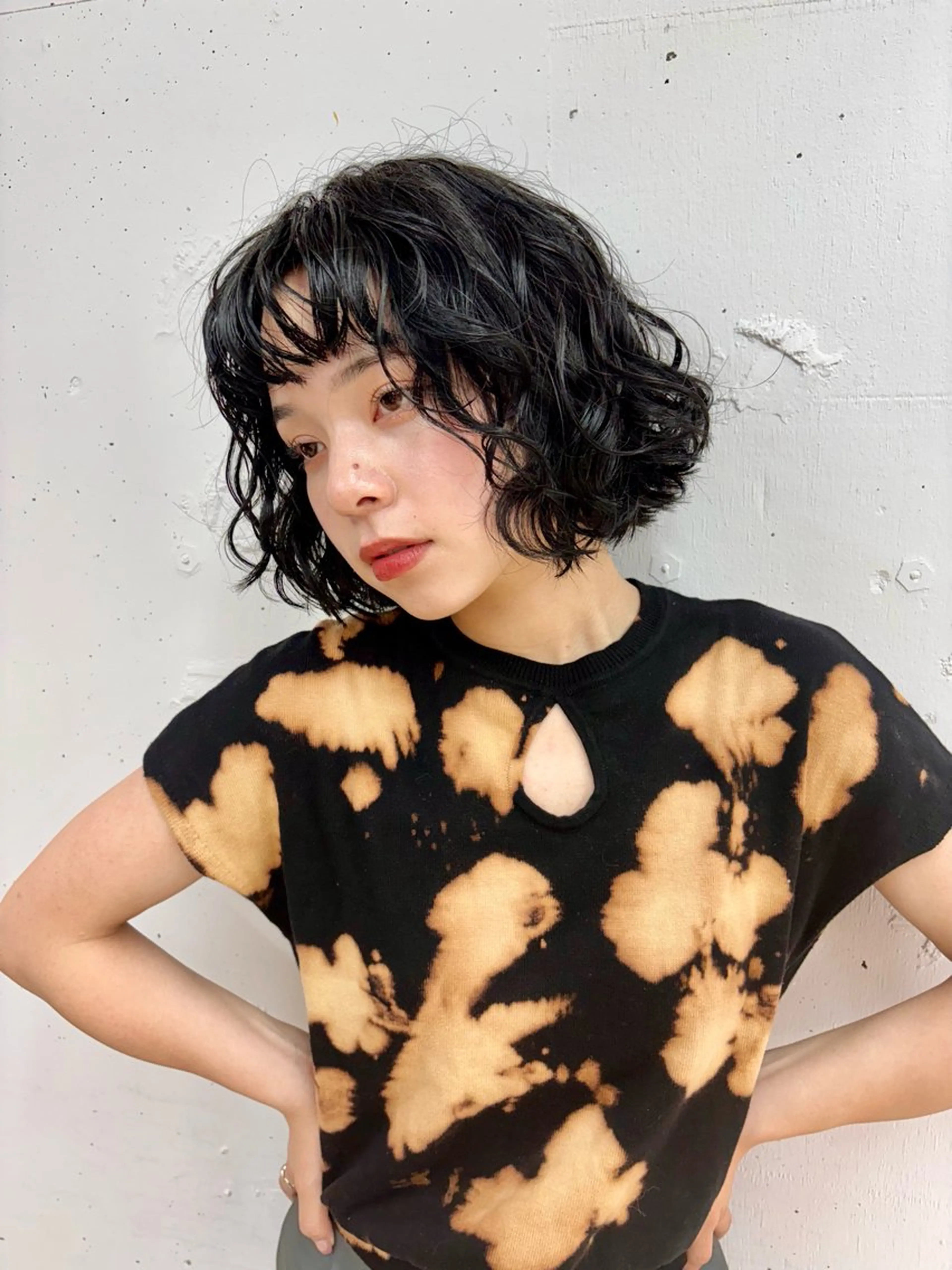 パーマ RIN パーマ/暖色カラーのヘアスタイル