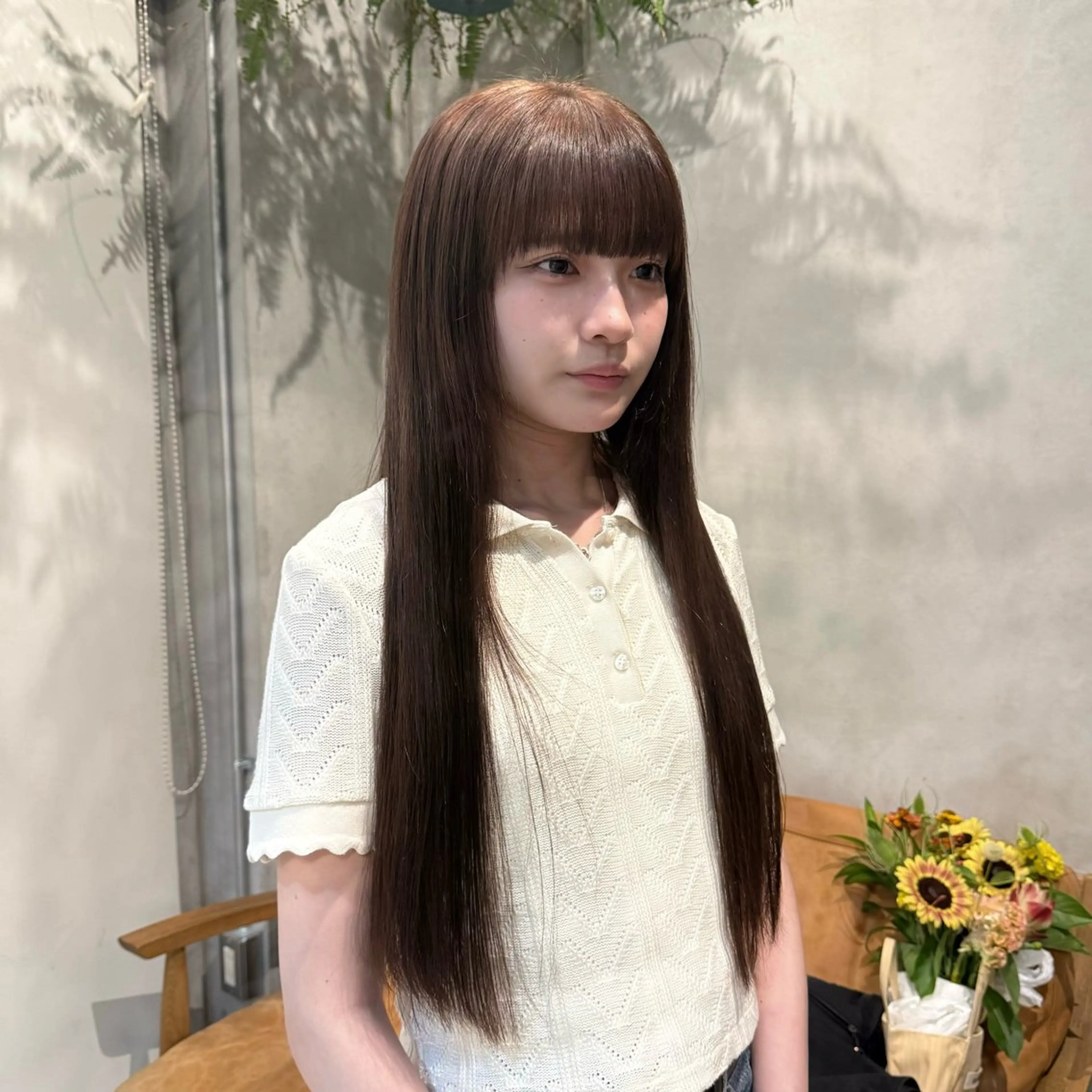 ロング カラー 平野 美羽 /ボブカットモデルのヘアスタイル