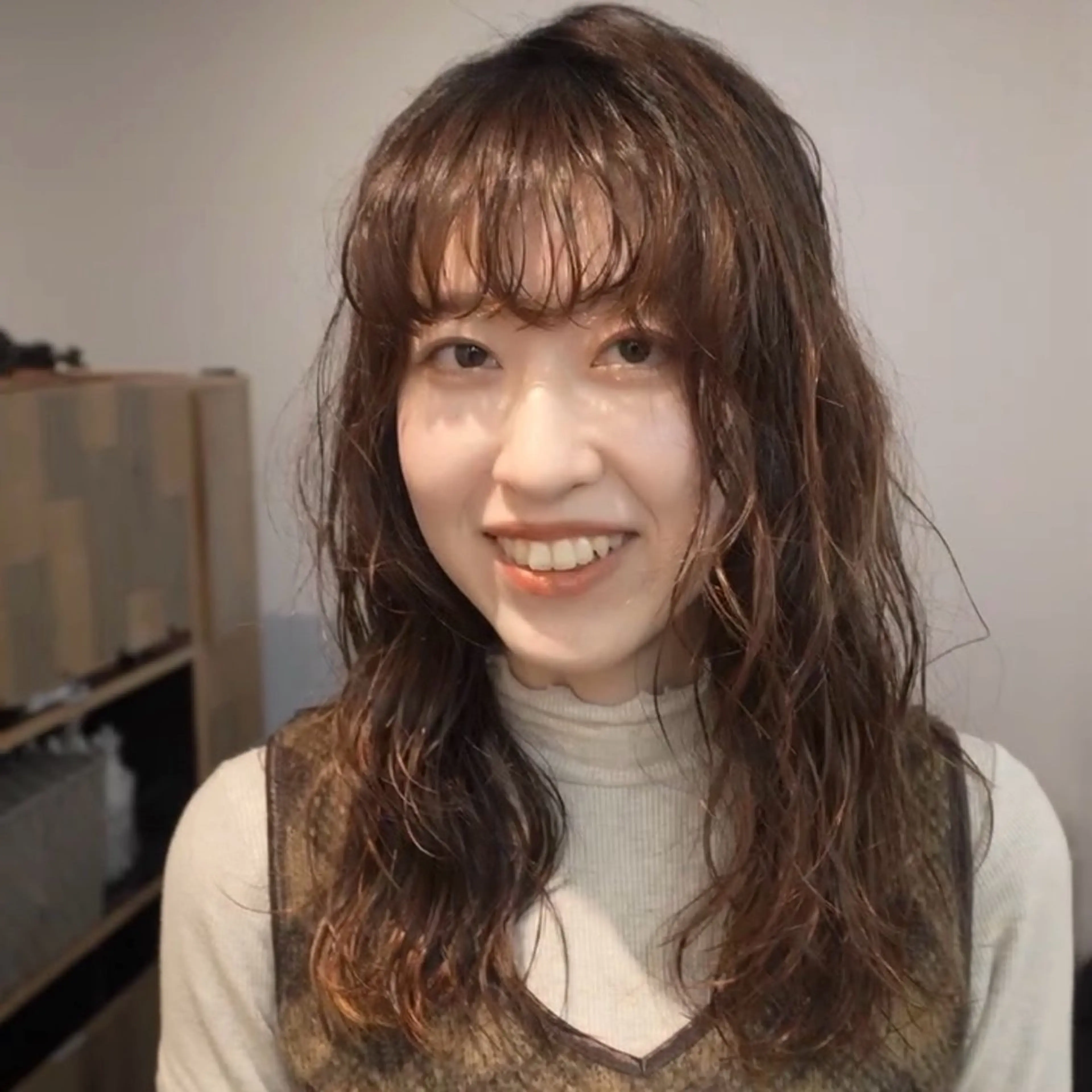 ロング パーマ カット パーマ レディースパーマ🍭 /大阪/福島駅/りなのヘアスタイル