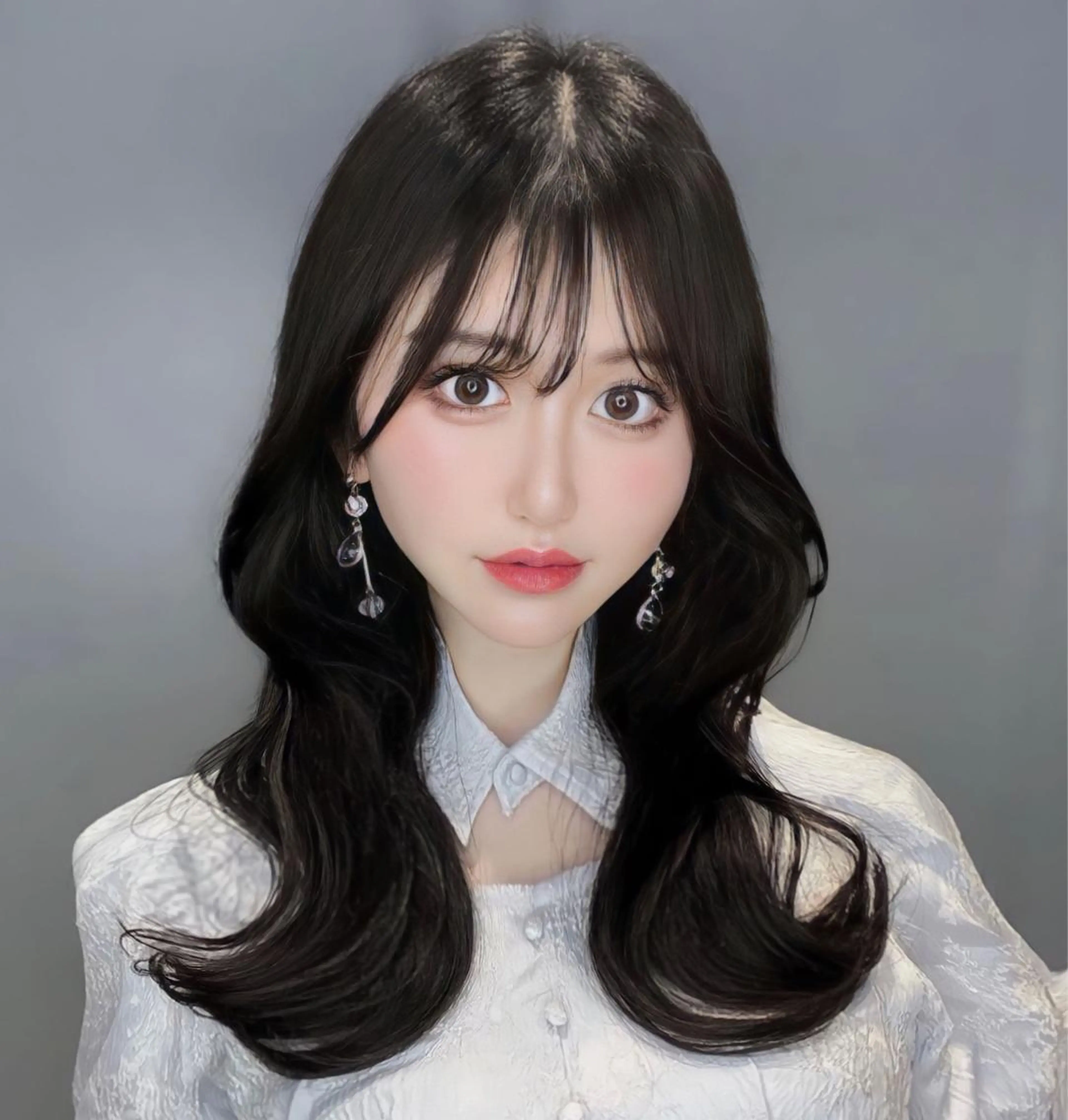 セミロング カラー パーマ ヘアアレンジ 結婚式・ブライダル アッシュ ベージュカラー 黒髪 ブリーチ 韓国ヘア×2way 🇰🇷和知拓郎のヘアスタイル