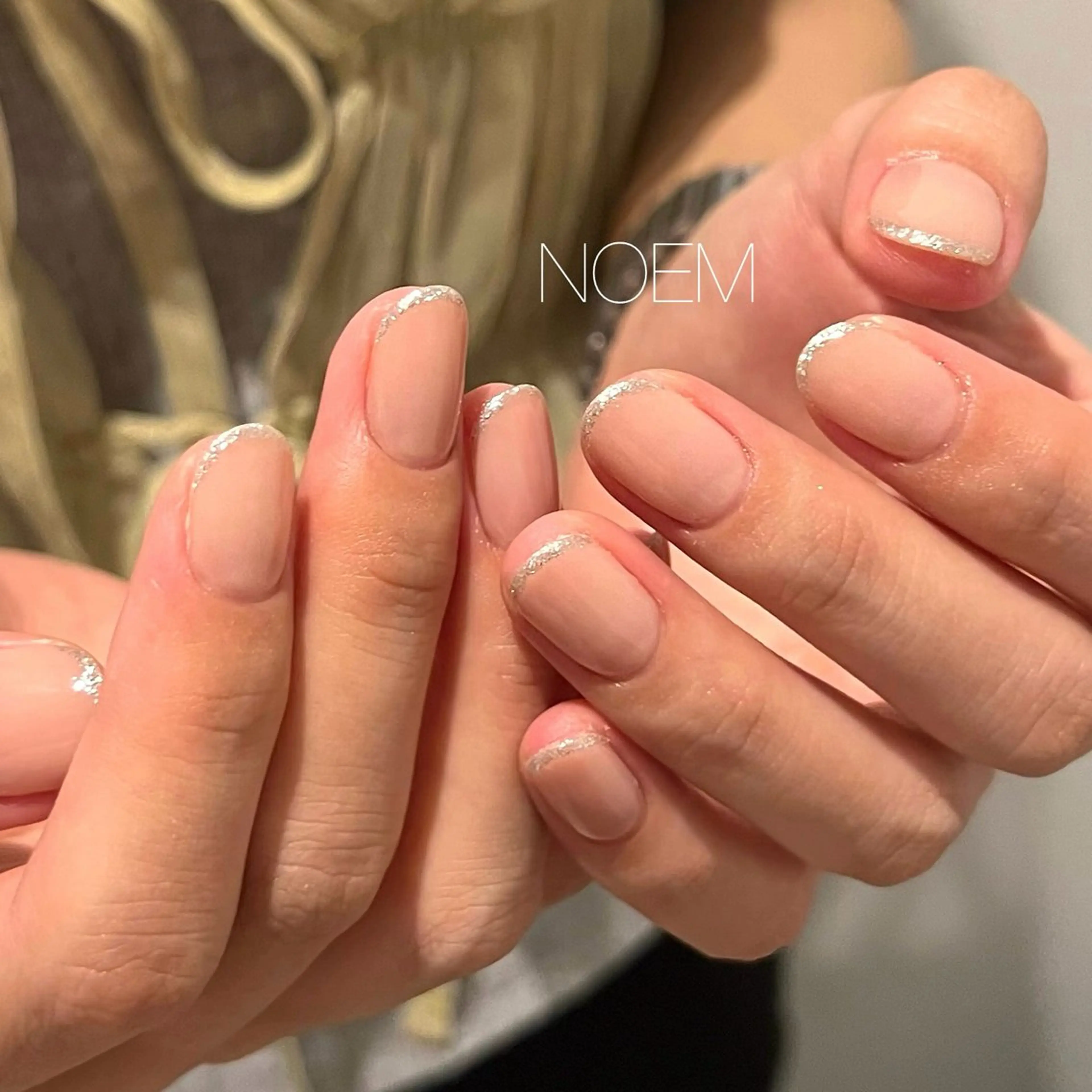 ネイル フレンチネイル ラメ(グリッター) YUKARI NOEMのネイルデザイン