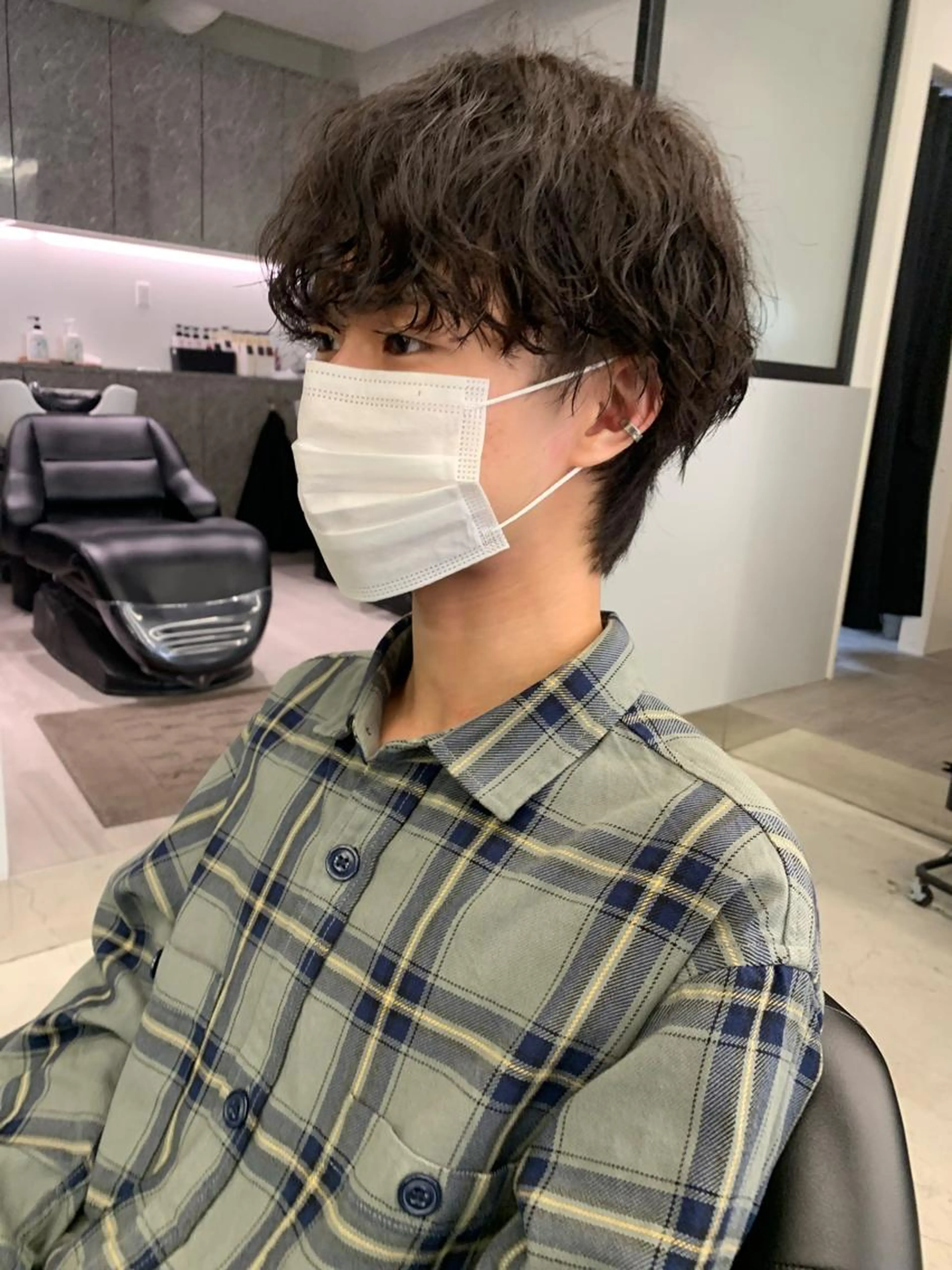 メンズカット+デザインパーマ+1stepトリートメントの写真